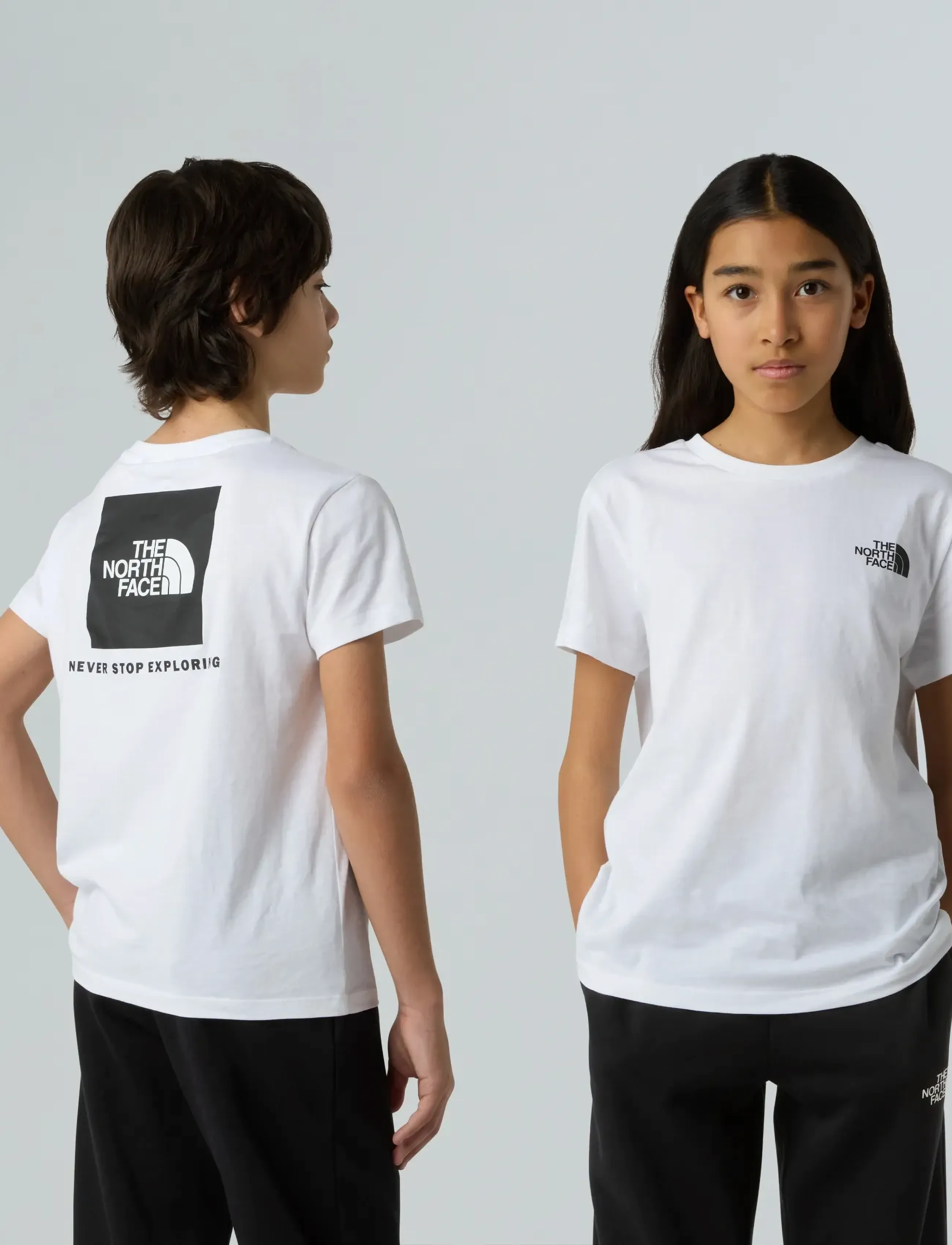 The North Face TEEN BOX NSE REGULAR SS TEE - Oberteile & T-Shirts - TNF WHITE / white