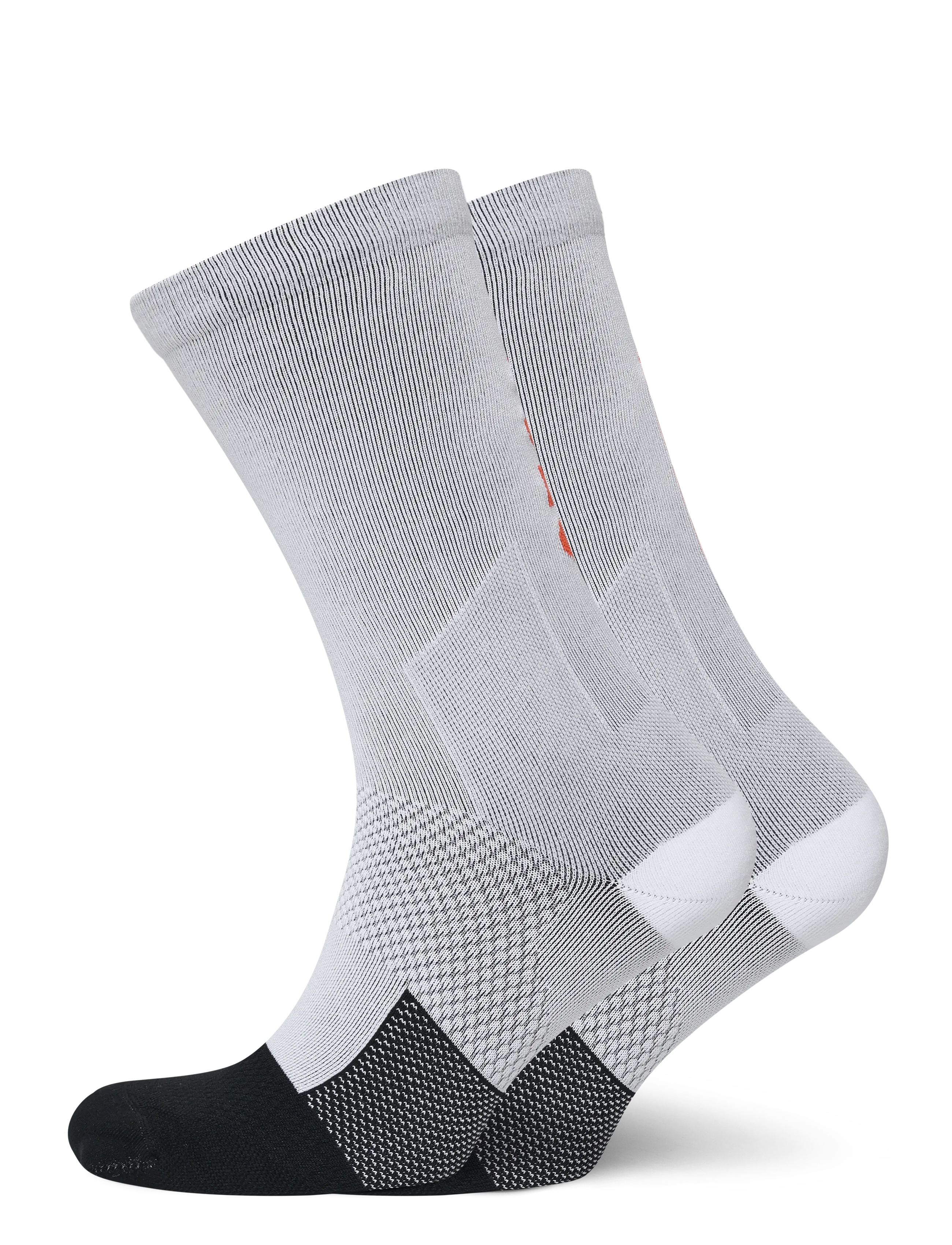 The North Face NEVER STOP TRAIL RUN CREW SOCK - Kleidung - TNF WHITE/ACRYLIC ORANG / white