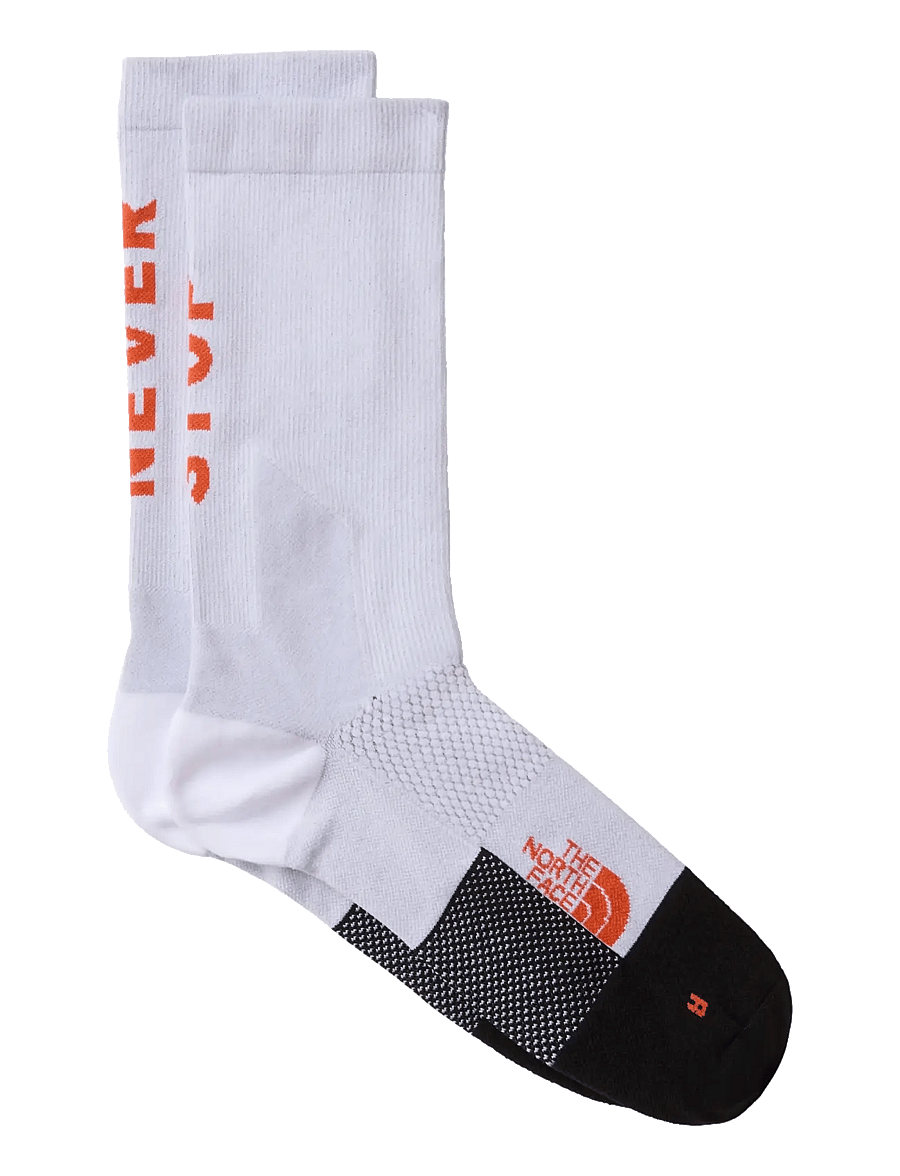 The North Face - NEVER STOP TRAIL RUN CREW SOCK - tnf white/acrylic orang - 0
