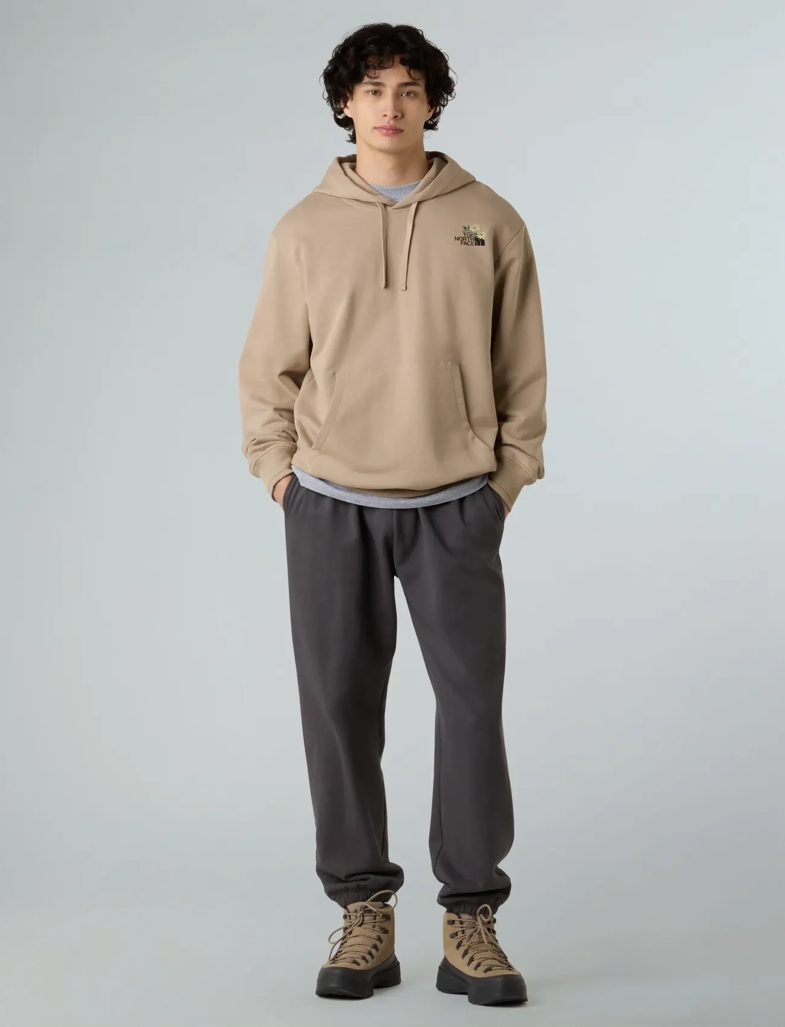 The North Face - U FLOWER DOME RELAXED HD SWEATSHIRT-GPH - pulls a capuche - mushroom grey - 4