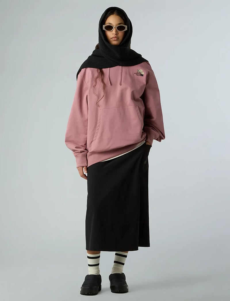 The North Face - U FLOWER DOME RELAXED HD SWEATSHIRT-GPH - megztiniai ir džemperiai - nostalgia rose - 3