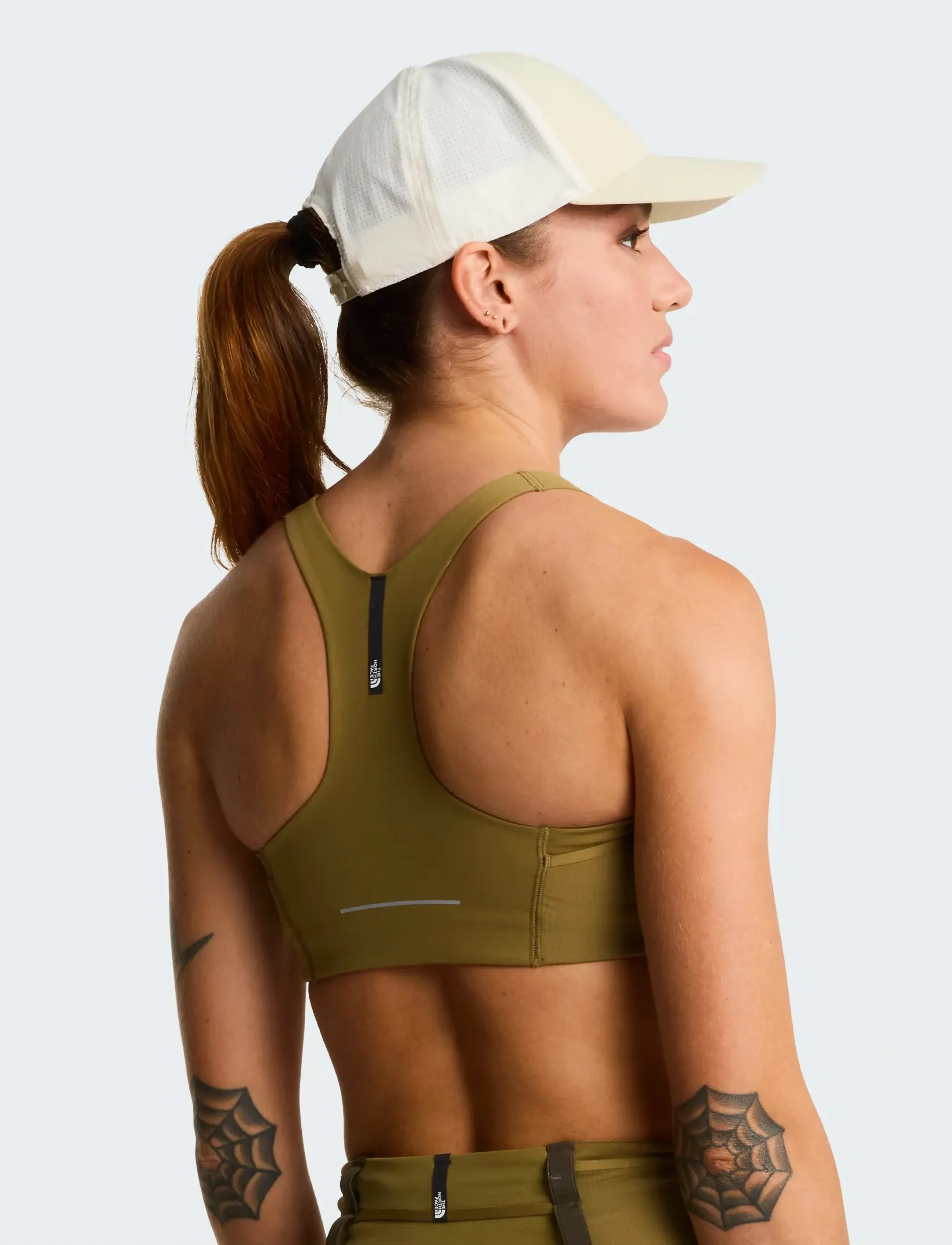 The North Face W Refina Bra, M, Khaki green, Sport Clothing > Sport Bras - All, Dame