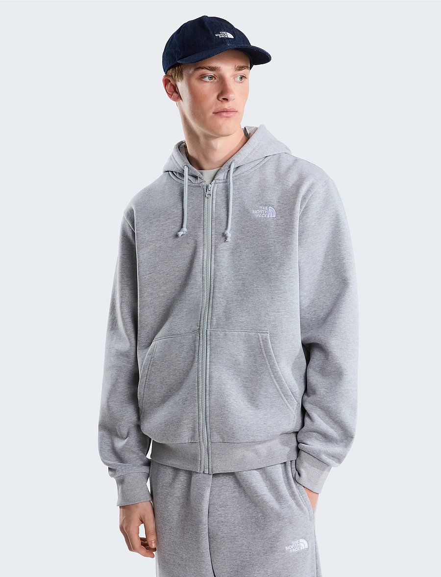 The North Face - M EVOLUTION SIMPLE DOME REGULAR FULL ZIP - sweatshirts - tnf pale grey heather - 0