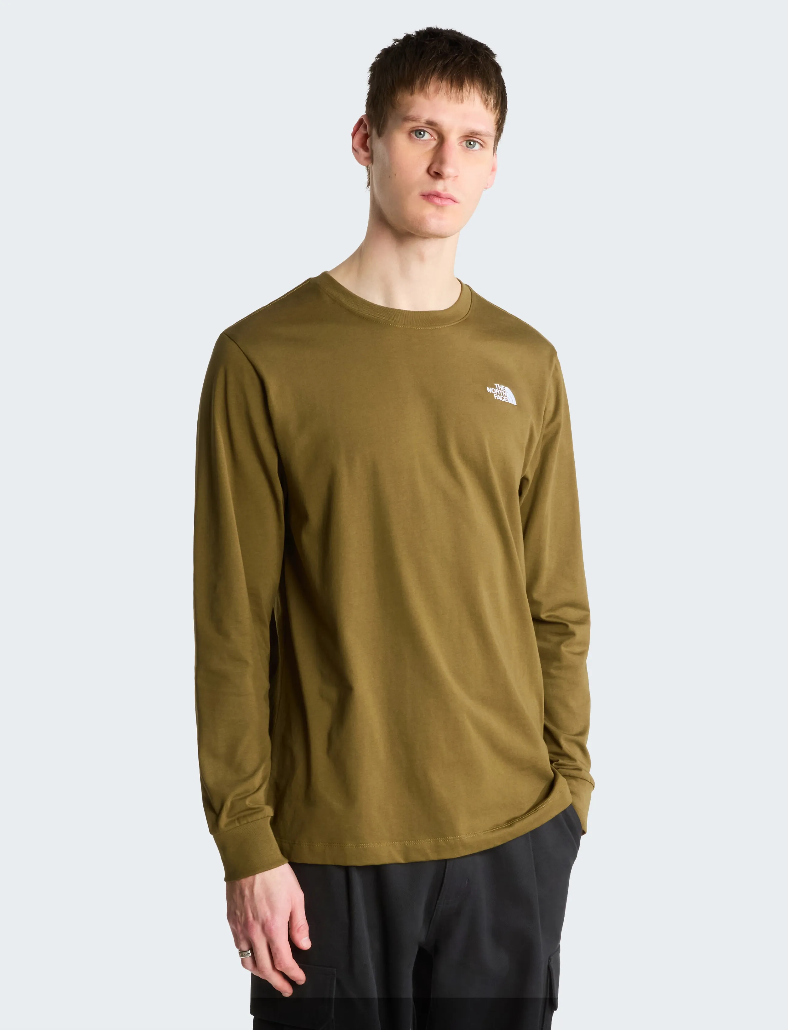 The North Face M EVOLUTION SIMPLE DOME REGULAR LONG SLE - T-Shirts - CARAWAY SEED / khaki/green