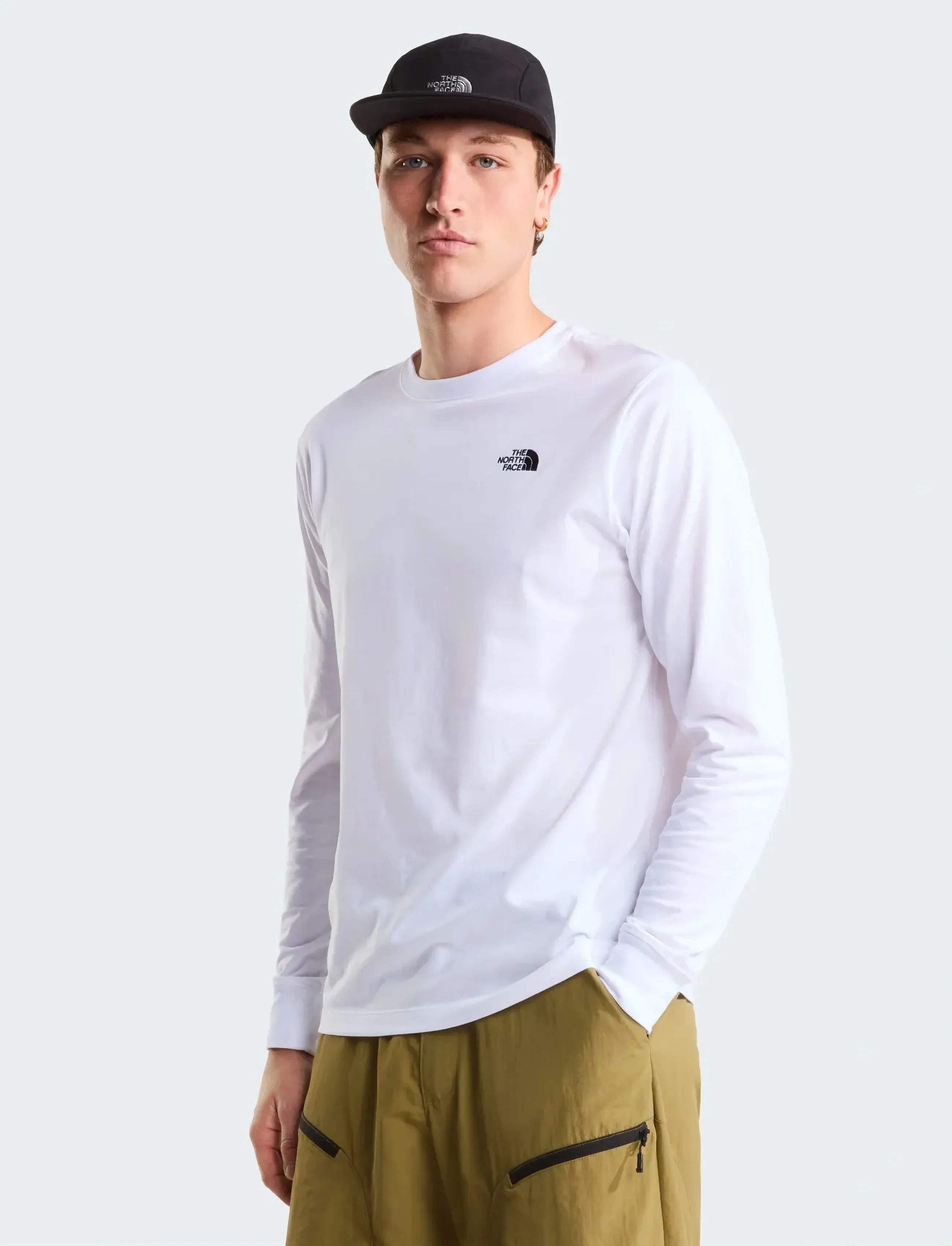 The North Face M Evolution Simple Dome Regular Long Sle, XS, White, Sport Overdele > Sport Long Sleeved Overdele, Herre