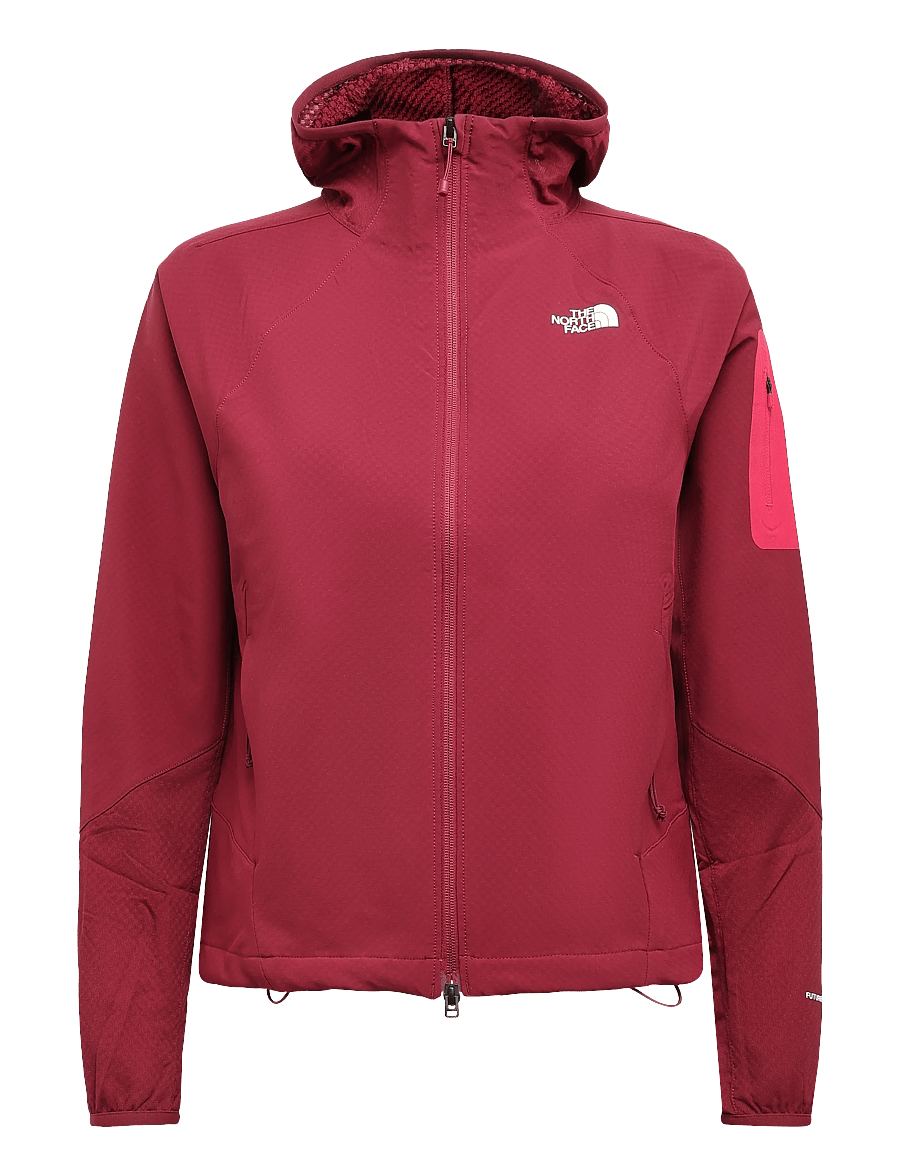 The North Face - W TEK APPROACH FUTUREFLEECE HOODED JACKE - välijoped - burgundy crush/lali gur - 1