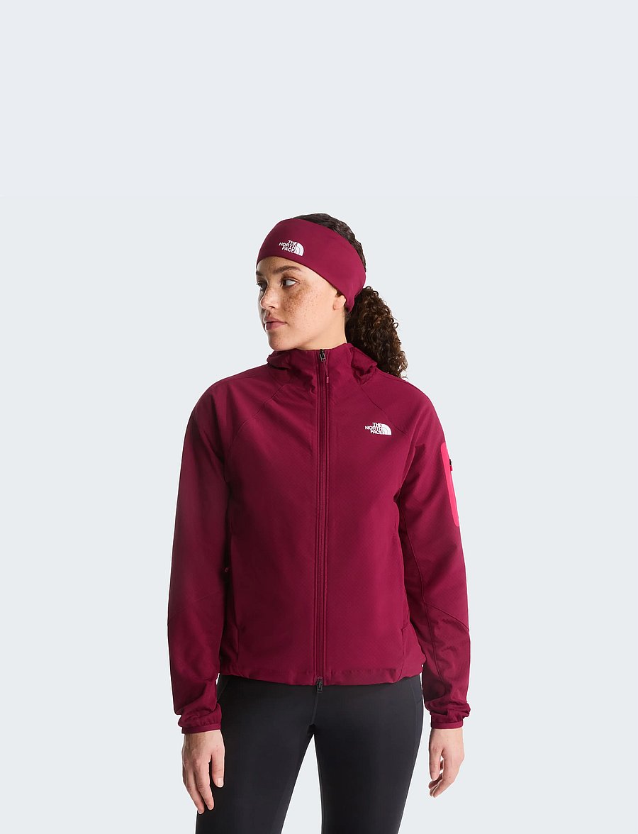 The North Face - W TEK APPROACH FUTUREFLEECE HOODED JACKE - välijoped - burgundy crush/lali gur - 0