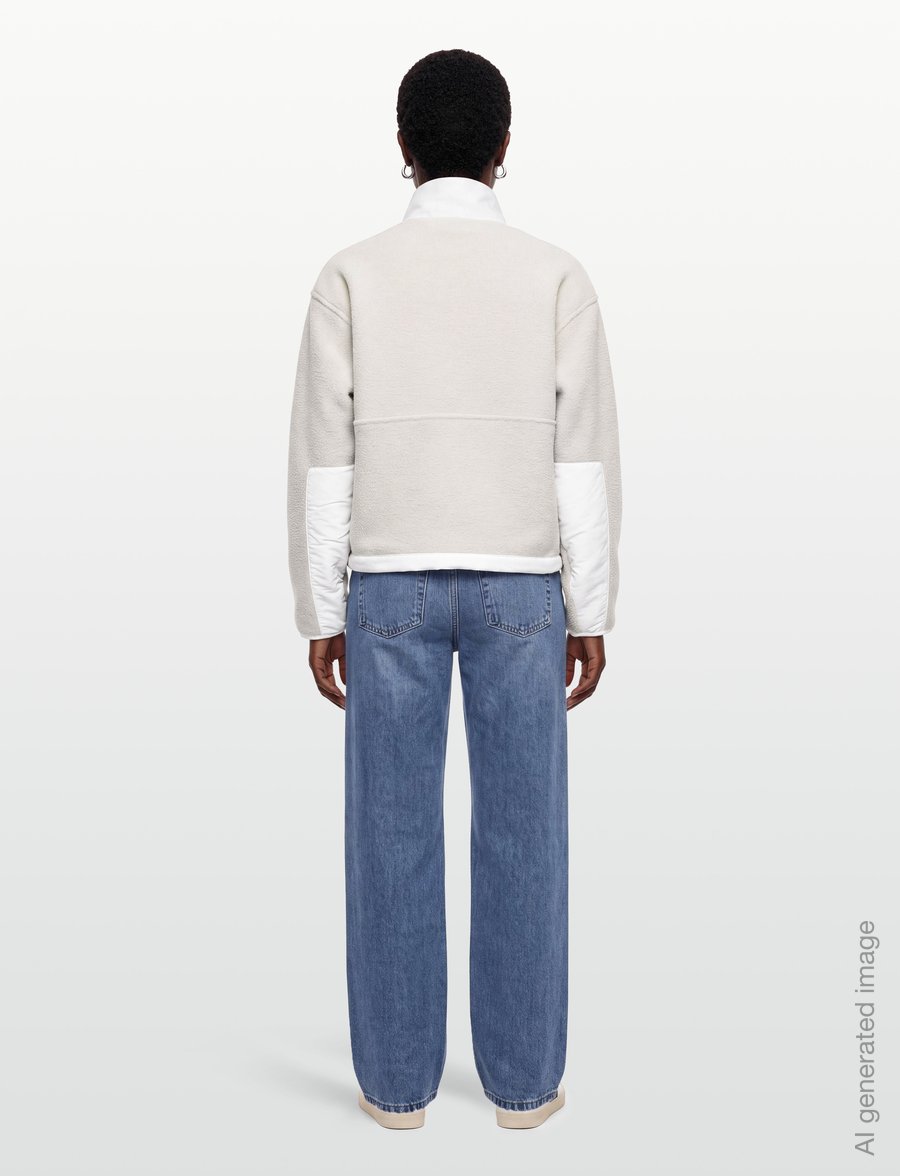 The North Face - W YUMIORI OFF PEAK 1/2 ZIP JACKET - oberteile - timeless taupe/white du - 4
