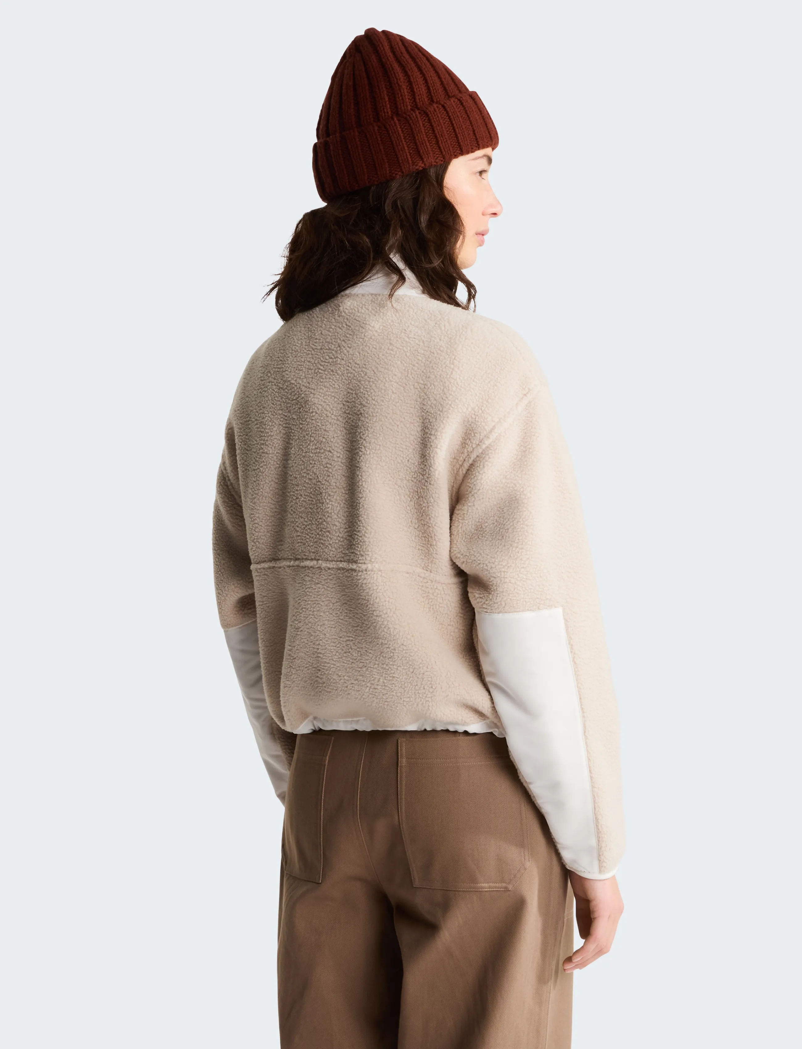 The North Face - W YUMIORI OFF PEAK 1/2 ZIP JACKET - oberteile - timeless taupe/white du - 5