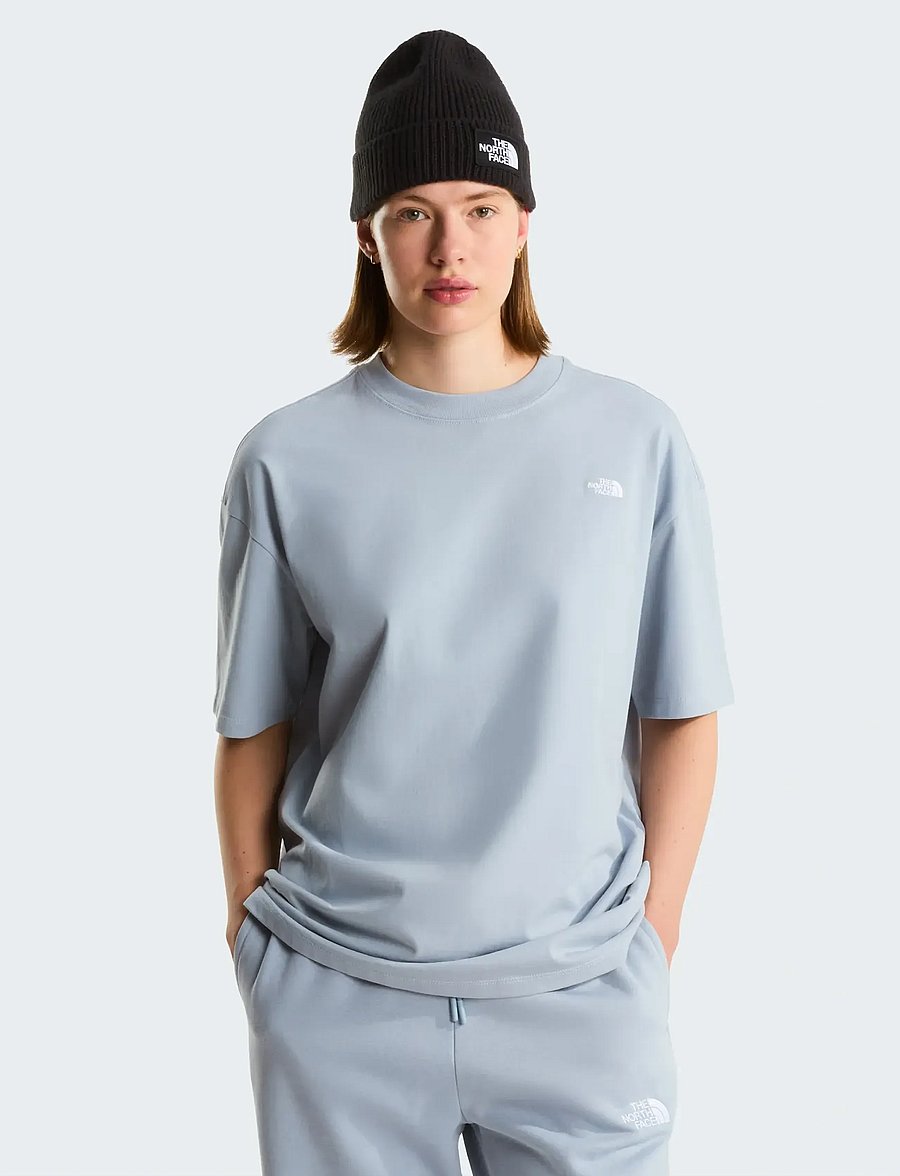 The North Face - W TNF ESSENTIAL SIMPLE DOME OS SS TEE - t-shirts - frost grey - 0