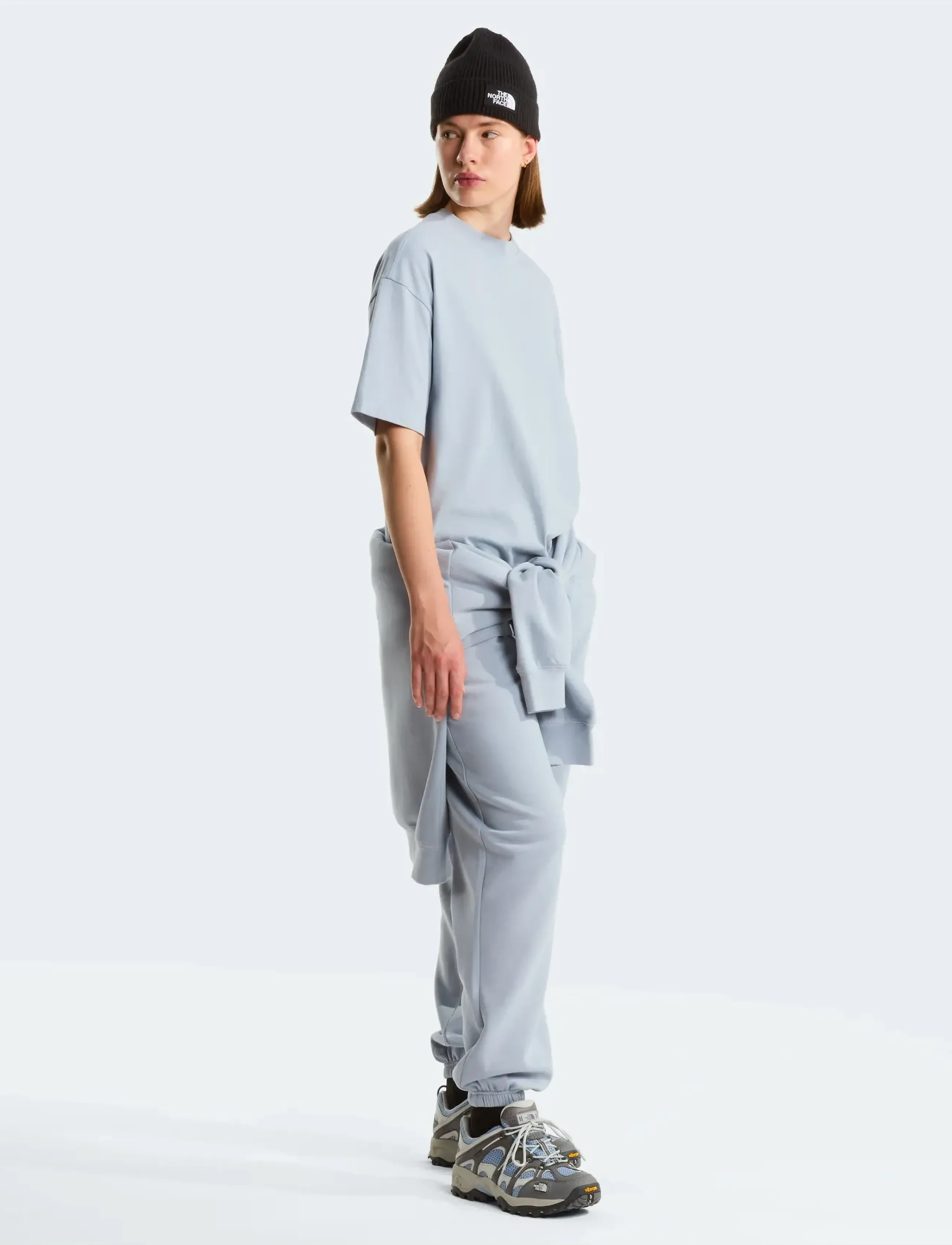 The North Face - W TNF ESSENTIAL SIMPLE DOME OS SS TEE - t-shirts - frost grey - 3