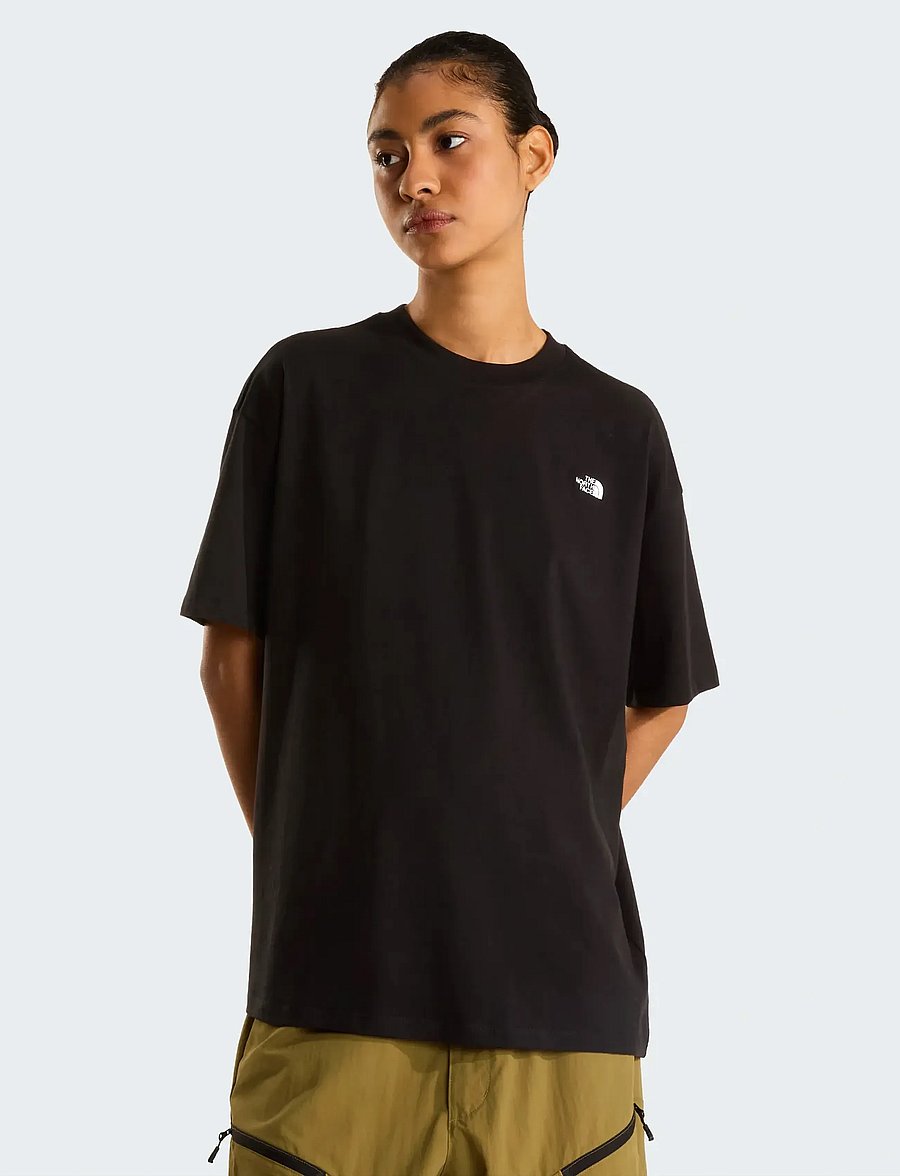 The North Face - W TNF ESSENTIAL SIMPLE DOME OS SS TEE - alussärgid ja t-särgid - tnf black - 0