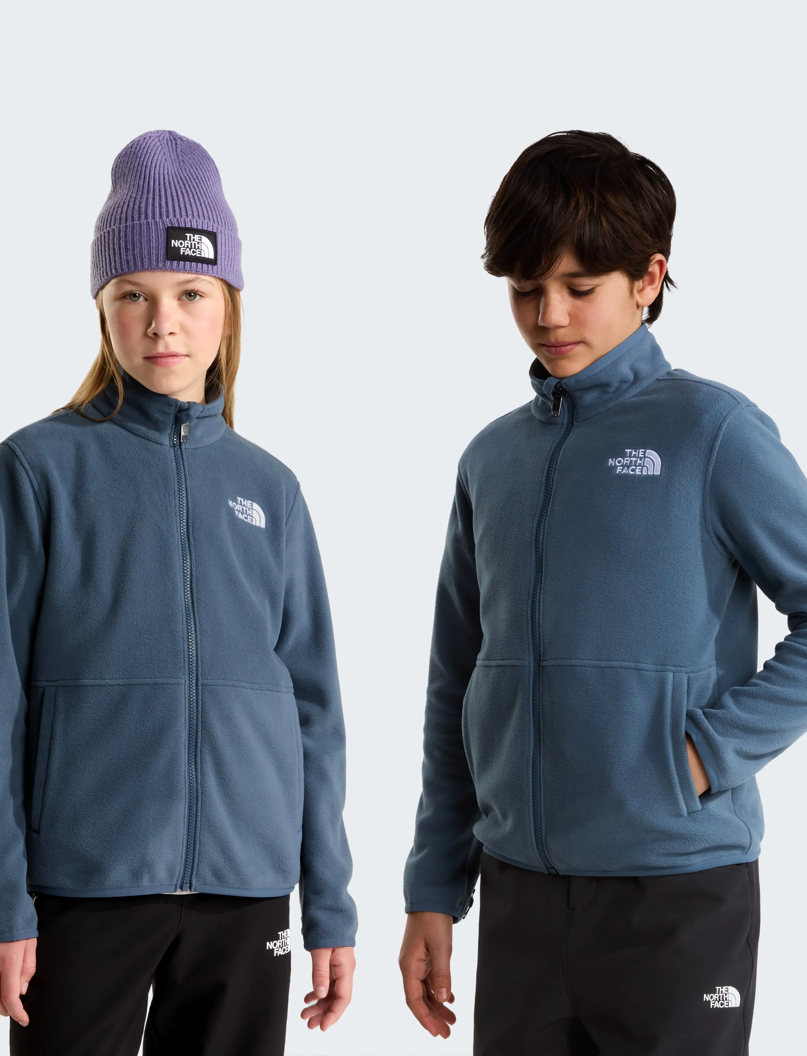 The North Face - TEEN GLACIER FZ ZIP IN JACKET - paksud joped - granite grey - 0