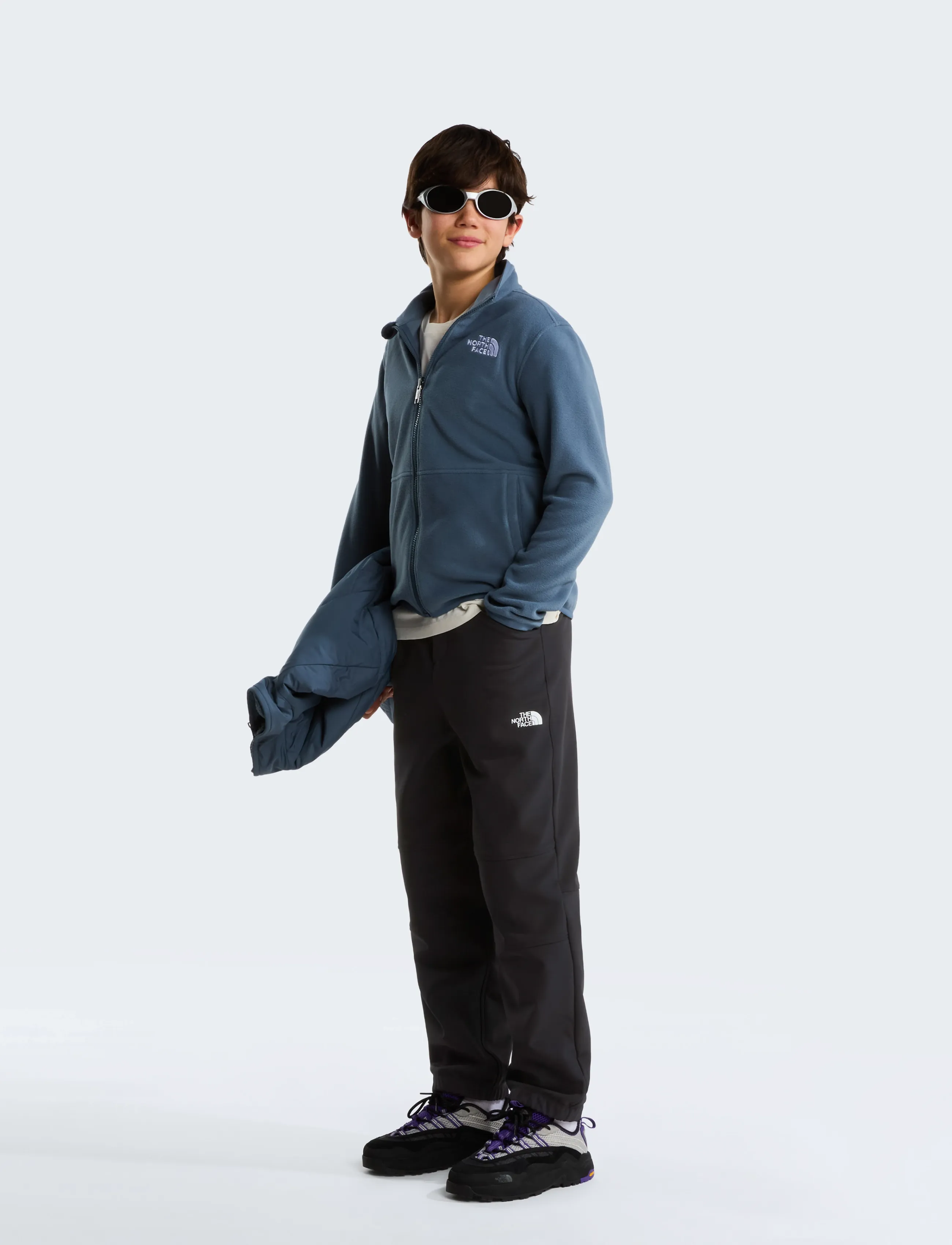 The North Face - TEEN GLACIER FZ ZIP IN JACKET - paksud joped - granite grey - 3
