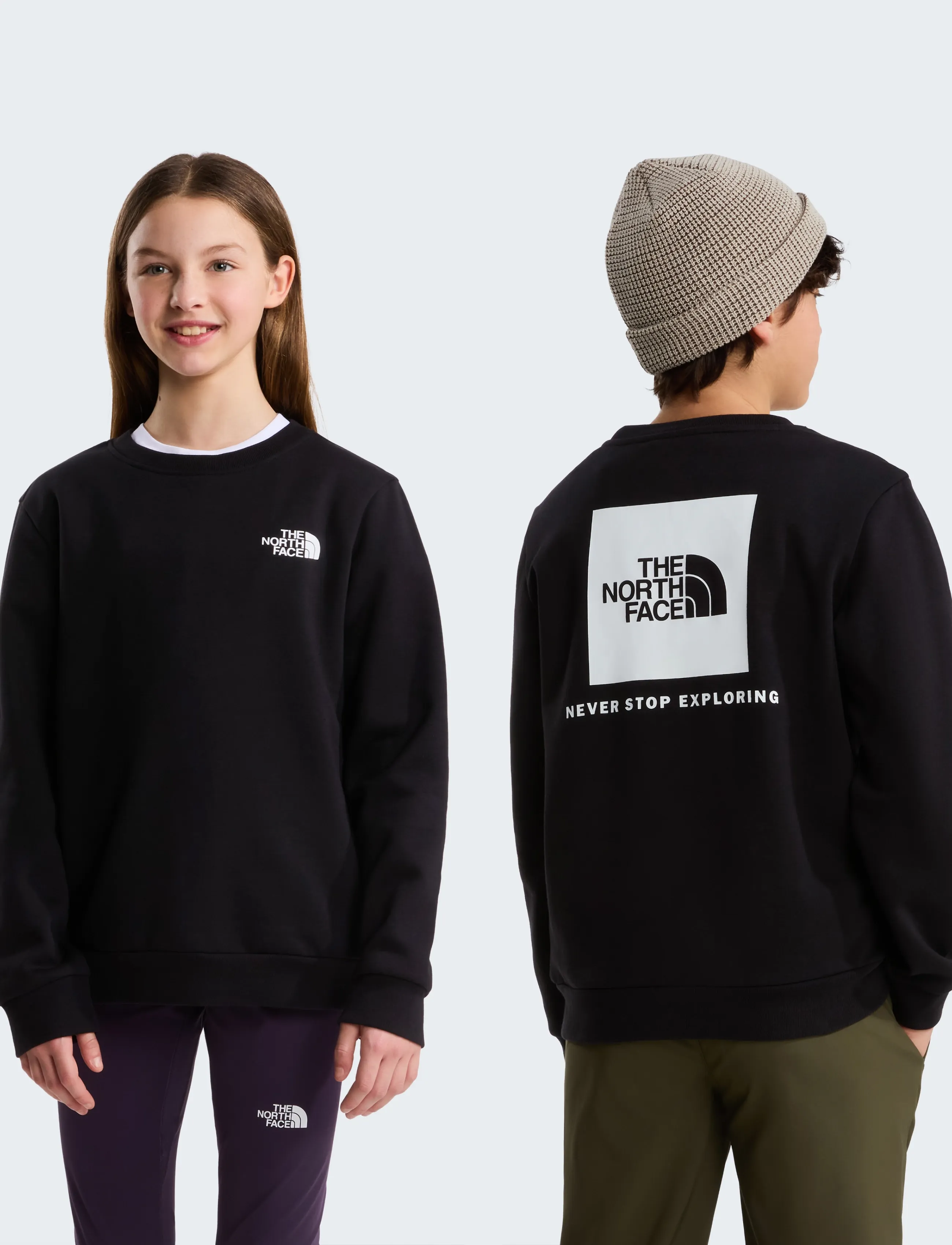 The North Face Teen Evolution Box Nse Crew, M, Sweatshirts & Hoodies, Schwarz - Sweatshirts, Kinder