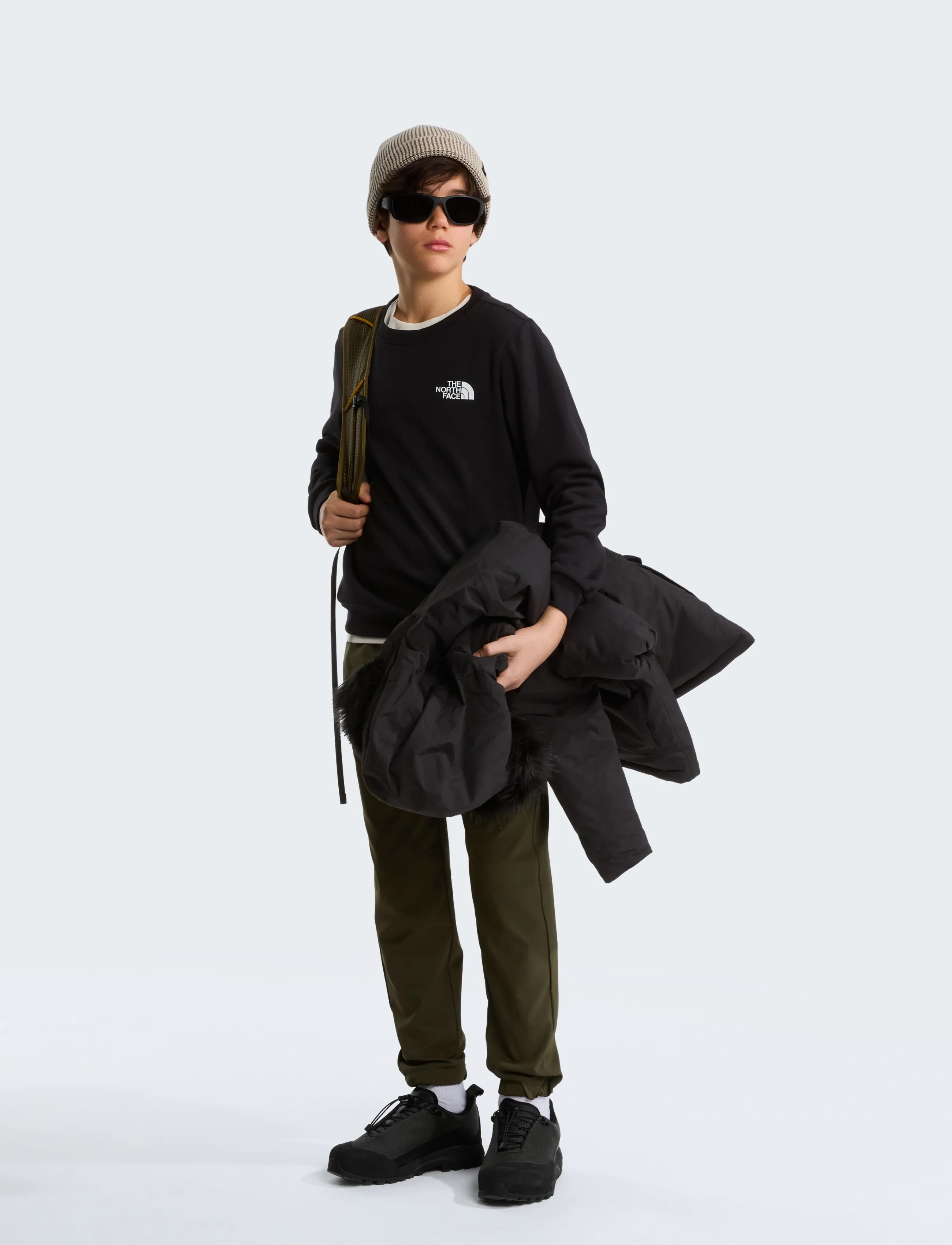 The North Face - TEEN EVOLUTION BOX NSE CREW - sweatshirts - tnf black - 4