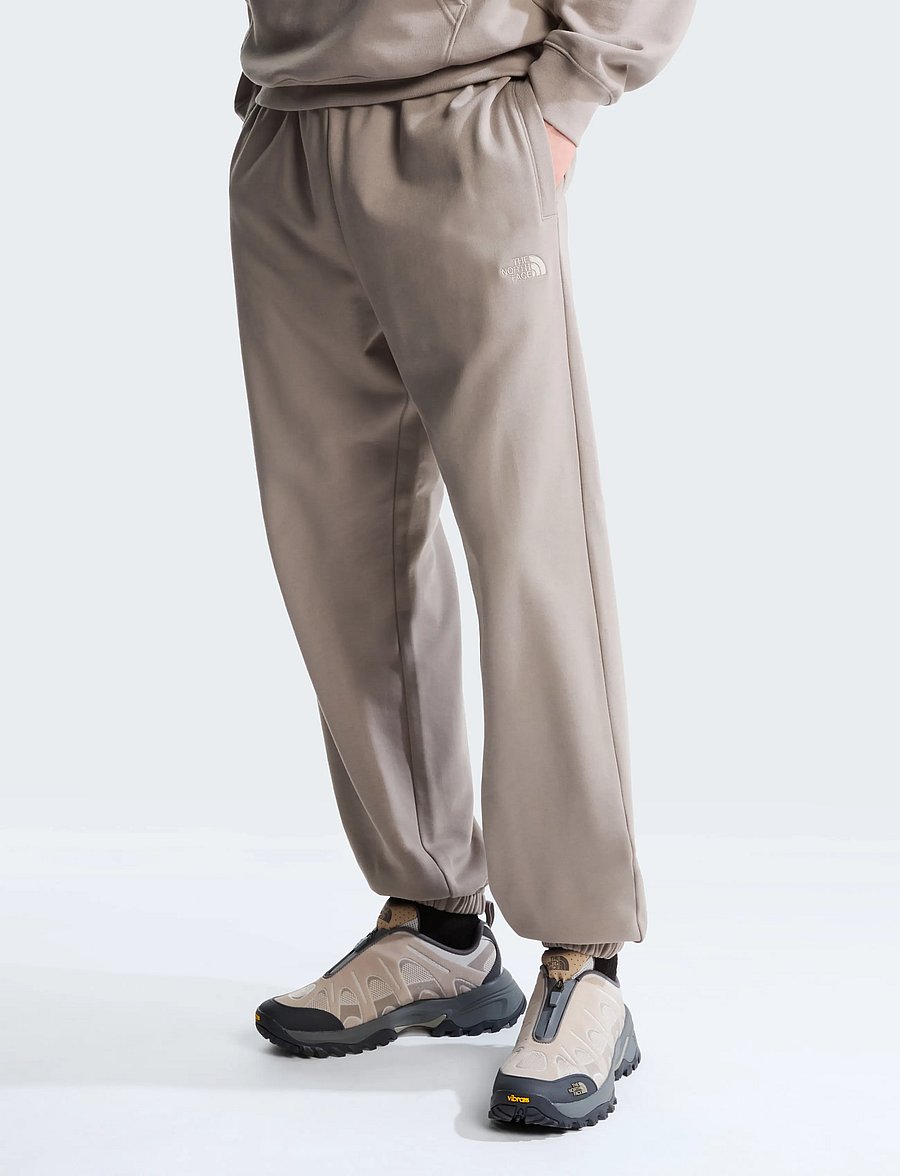 The North Face - M TNF ESSENTIAL TERRY SIMPLE DOME RELAXE - püksid - stone slab - 0