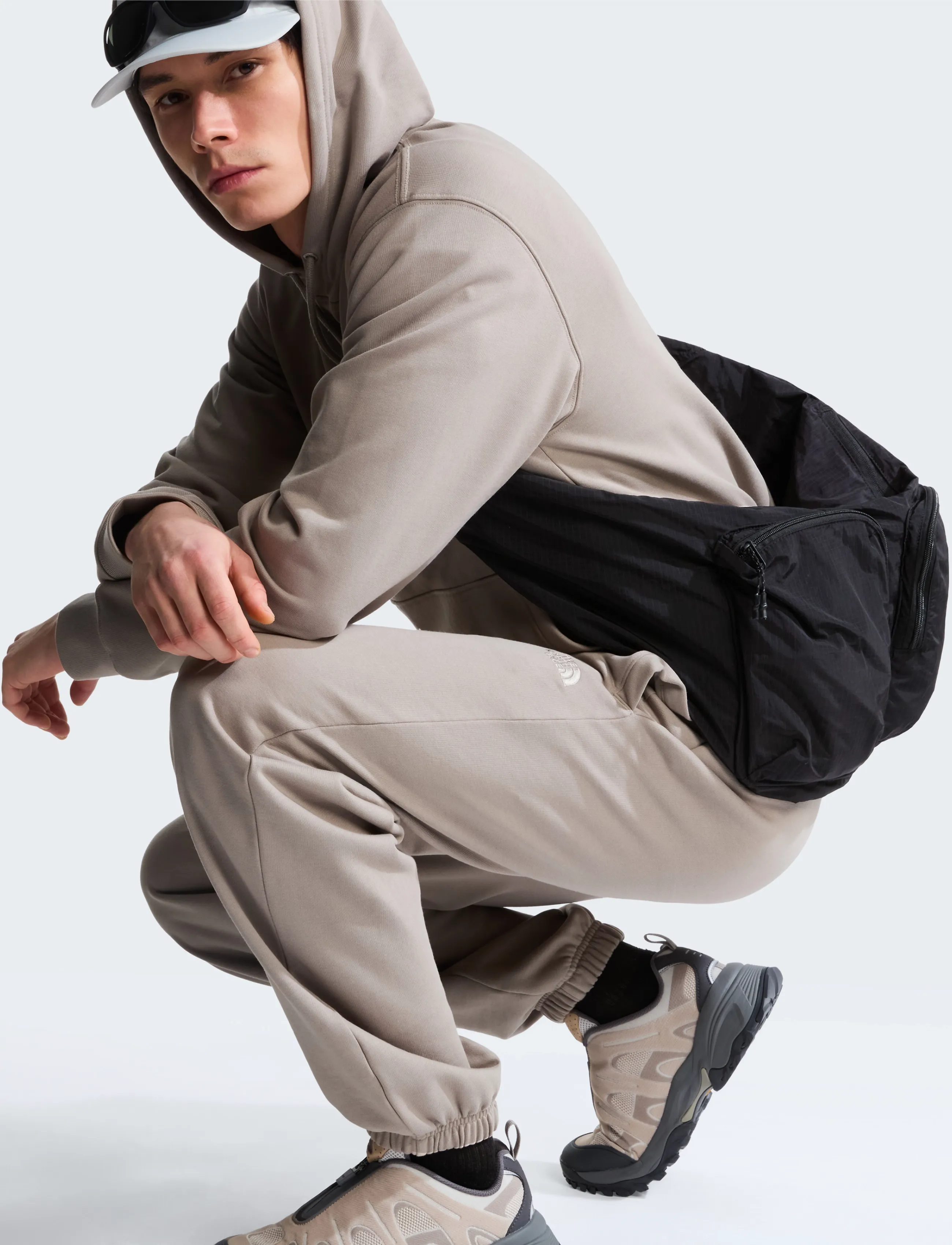 The North Face M TNF ESSENTIAL TERRY SIMPLE DOME RELAXE - Streetstyle - STONE SLAB / grey