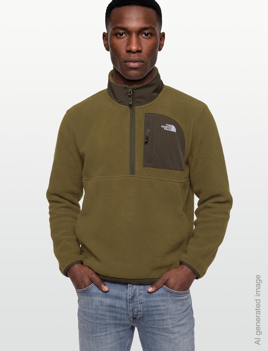 The North Face - M YUMIORI OFF PEAK 1/2 ZIP JACKET - fleece & mellanlager - caraway seed/new taupe - 3