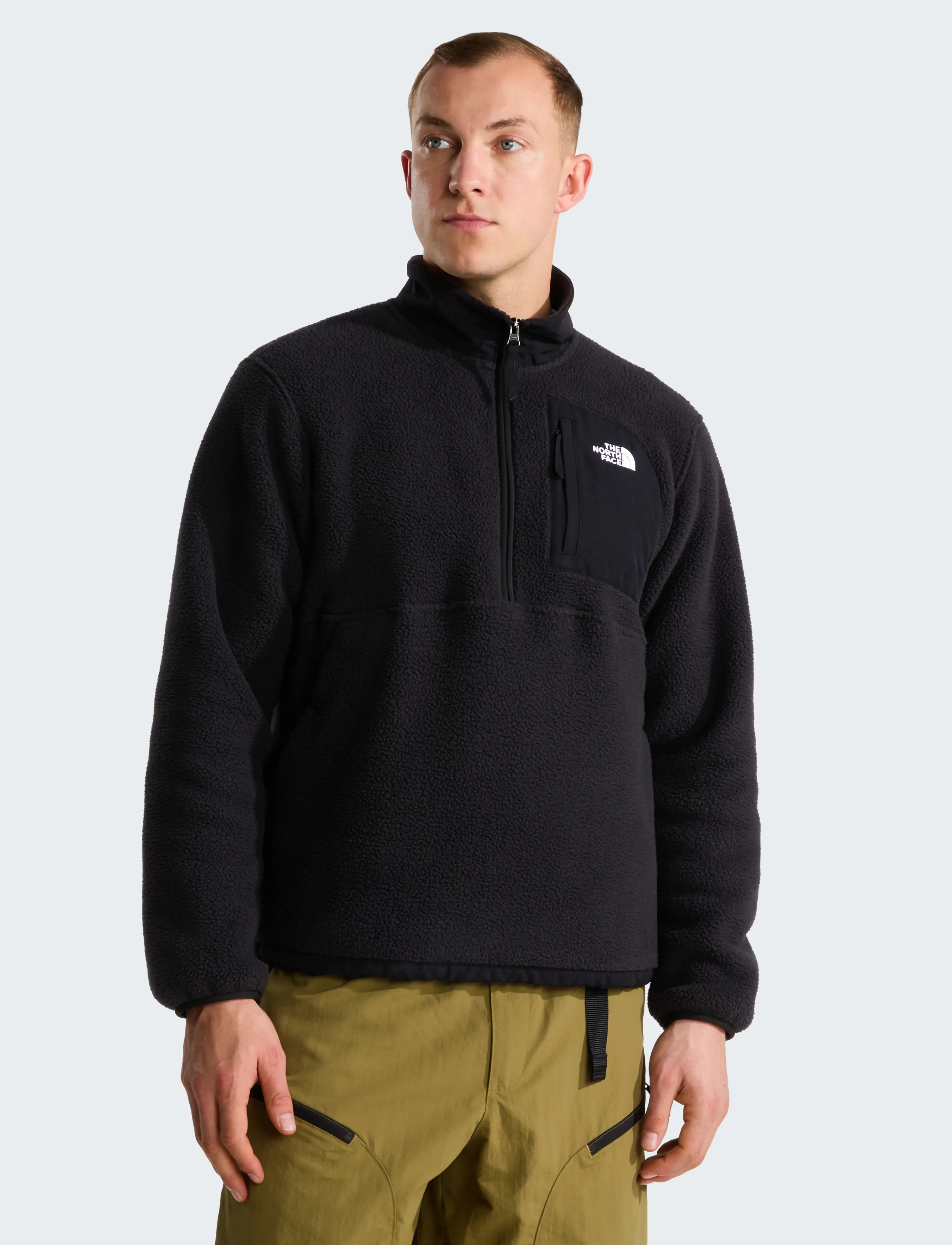 The North Face M Yumiori Off Peak 1/2 Zip Jacket, XL, Black, Sport Fleeces & Midlayers > Sport Fleeces, Herre