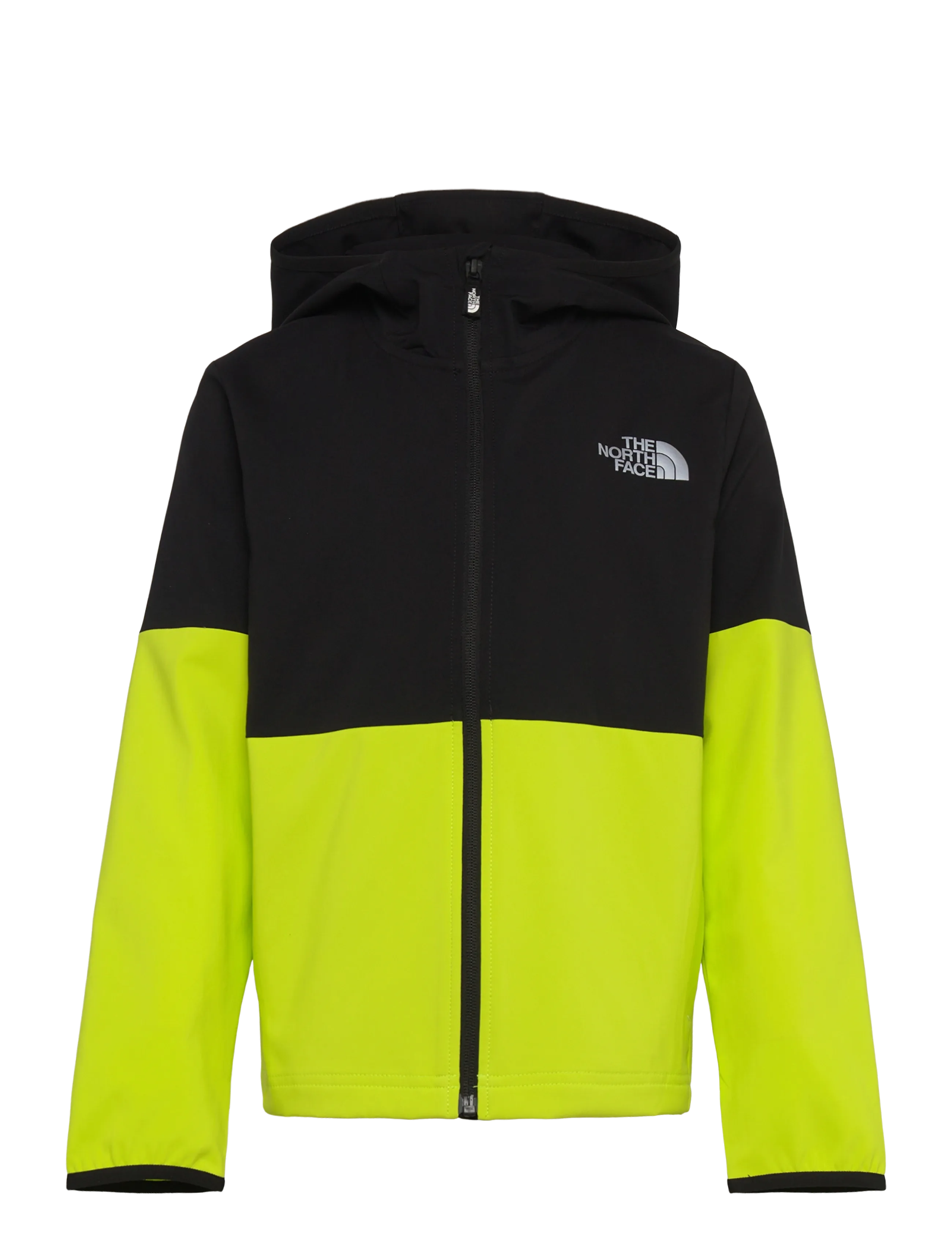 The North Face B ON THE TRAIL FZ HOODIE - Softshells - TNF BLACK/FIZZ LIME/SIL / multi