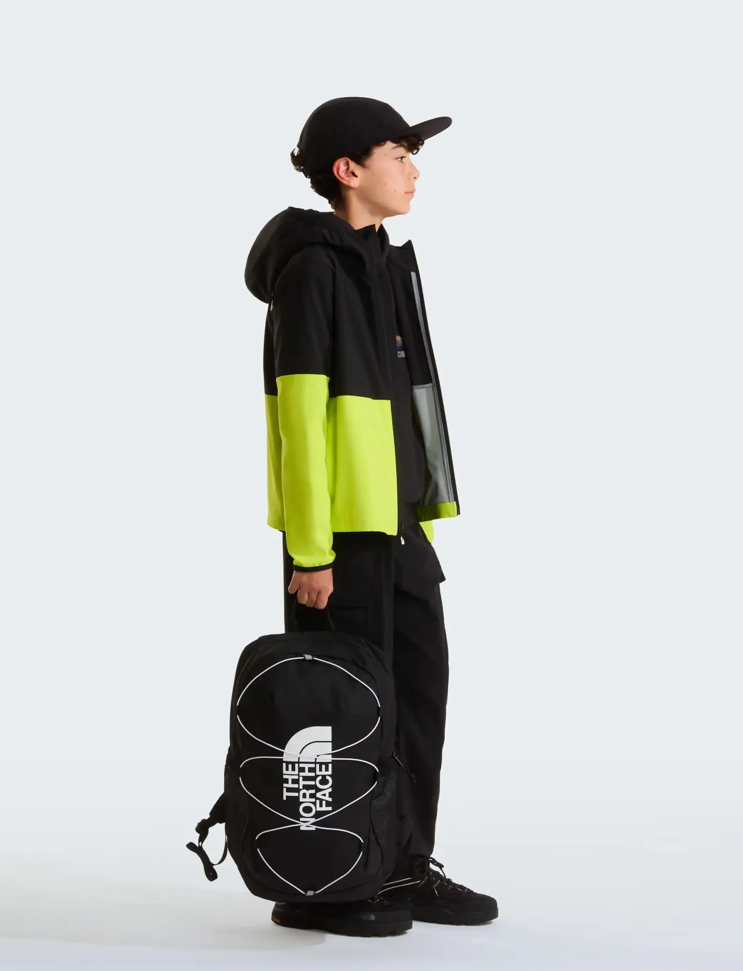 The North Face - B ON THE TRAIL FZ HOODIE - softshell-jacken - tnf black/fizz lime/sil - 3