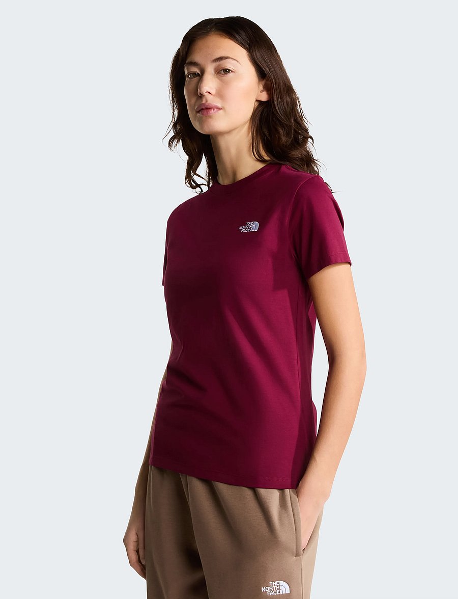 The North Face - W EVOLUTION SIMPLE DOME SLM SHORT SLEEVE - alussärgid ja t-särgid - burgundy crush - 0