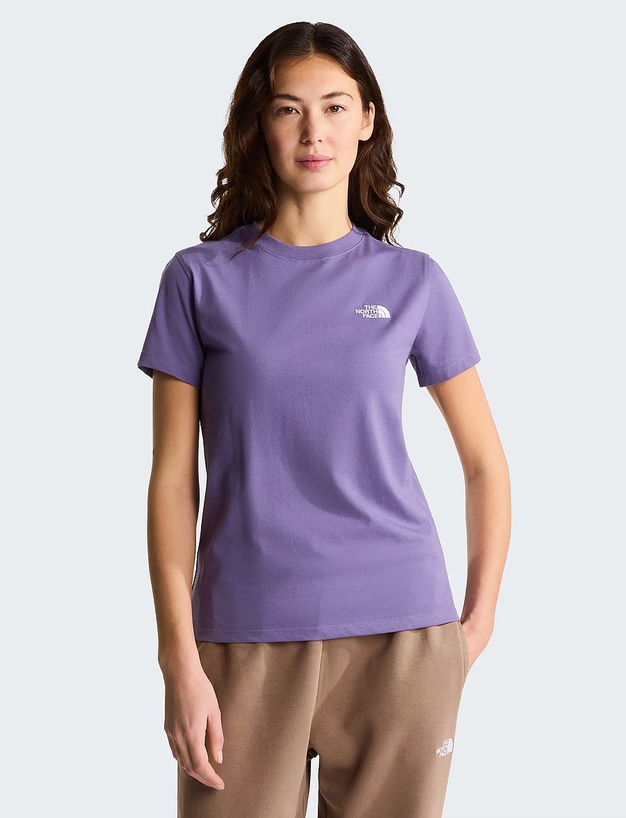 The North Face - W EVOLUTION SIMPLE DOME SLM SHORT SLEEVE - alussärgid ja t-särgid - grounded plum - 0