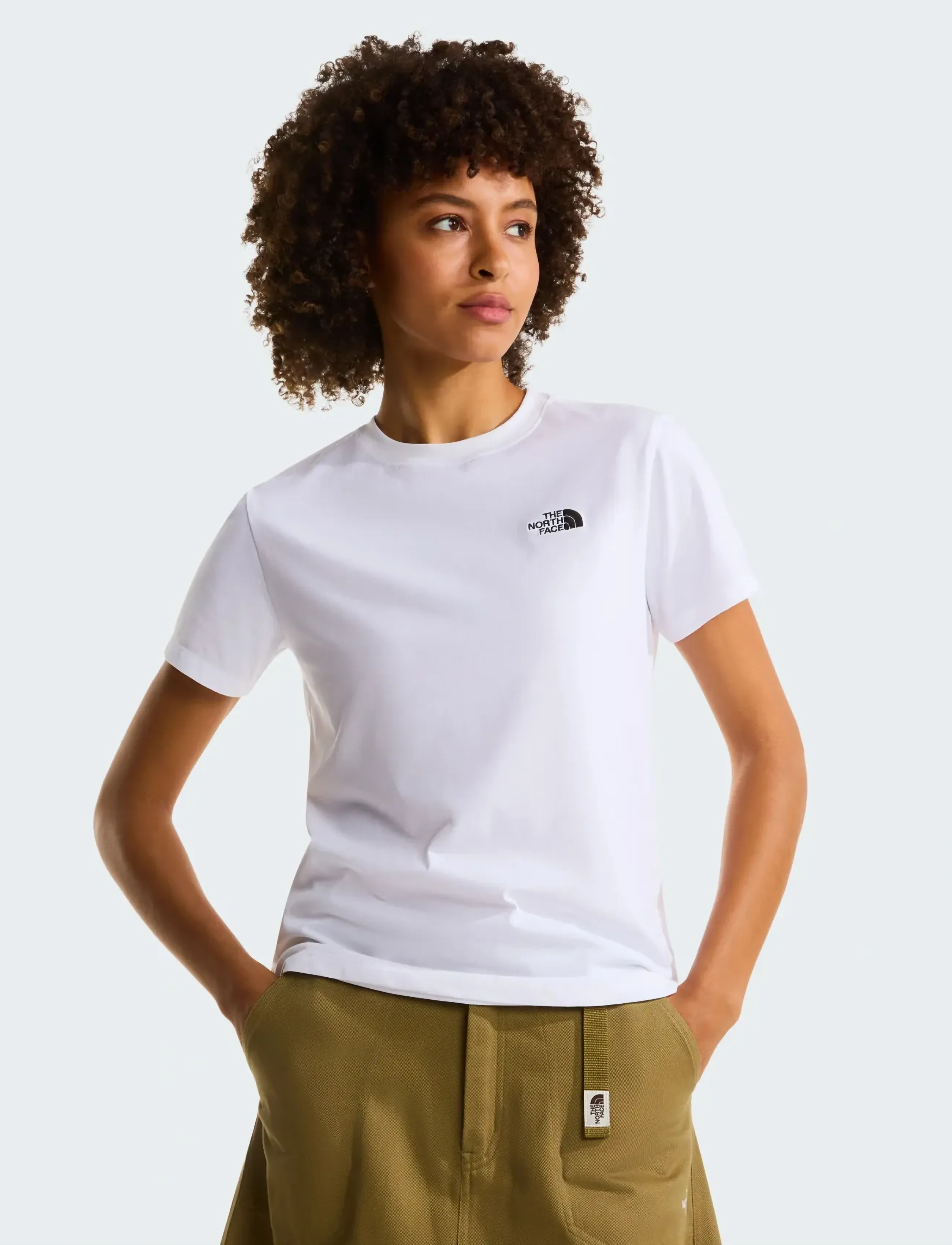 The North Face W Evolution Simple Dome Slm Short Sleeve, S, White, Sports Overdele & T-shirts > Sport T-shirts, Dame