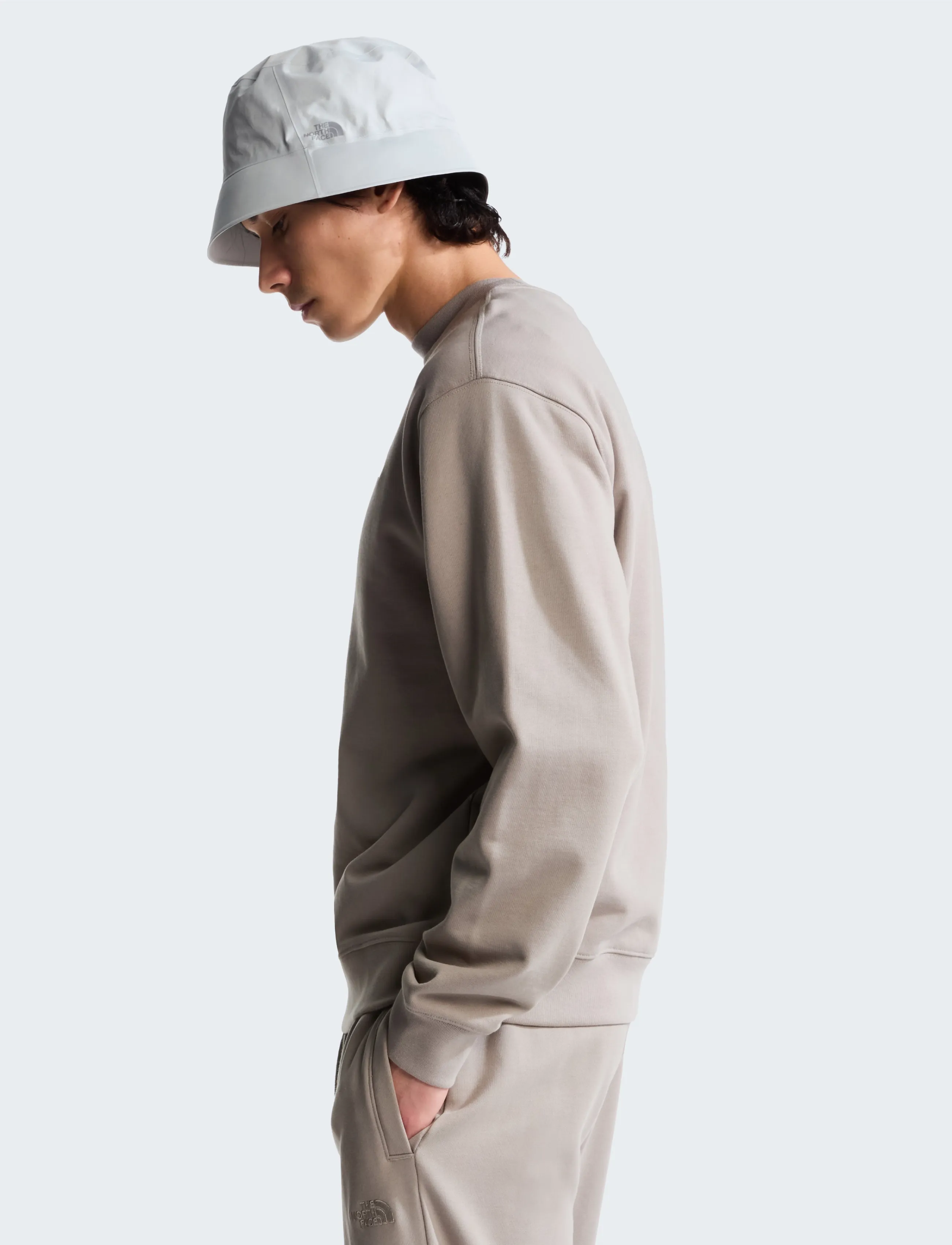 The North Face - M TNF ESSENTIAL TERRY SIMPLE DOME RELAXE - stone slab - 4