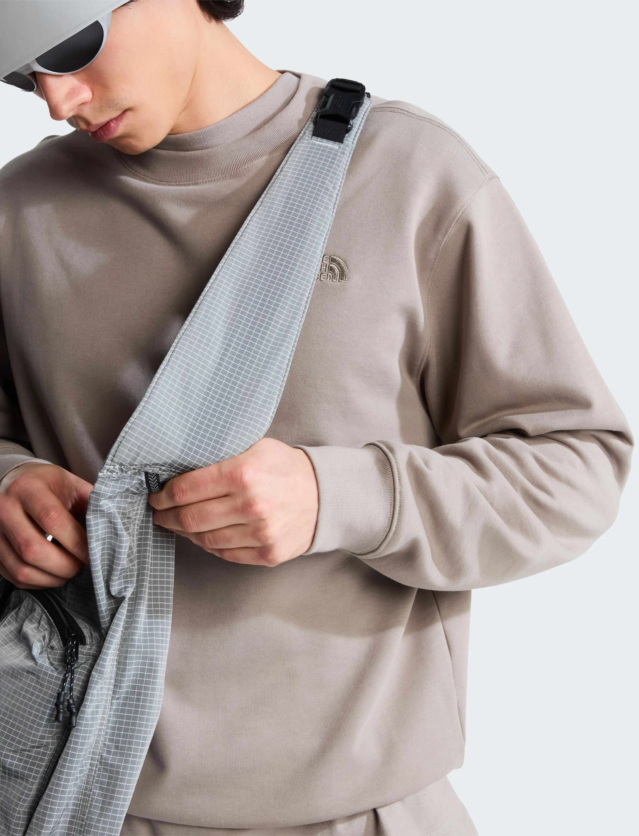 The North Face M TNF ESSENTIAL TERRY SIMPLE DOME RELAXE - Tänavastiil - STONE SLAB / beige