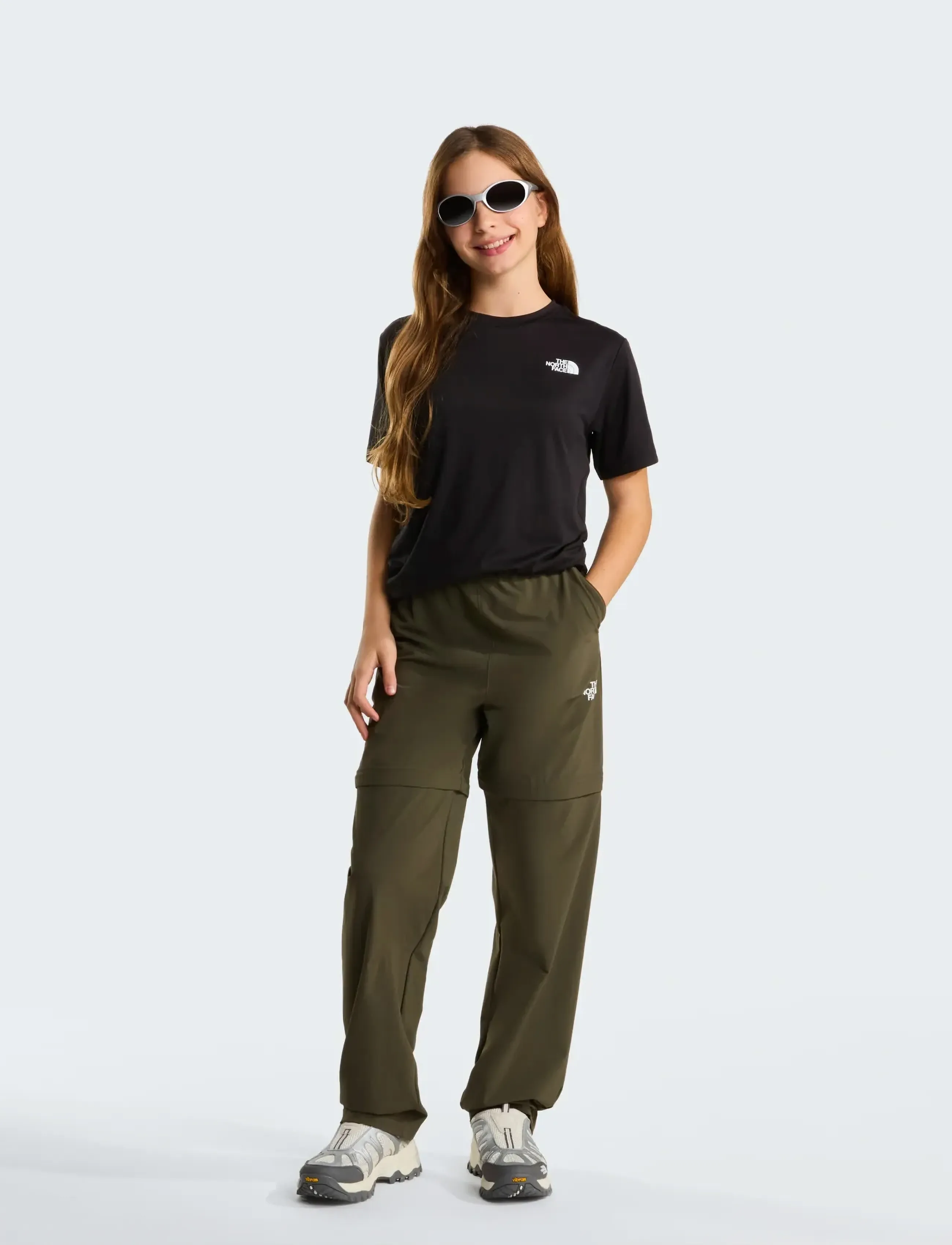 The North Face - TEEN LIGHTWEIGHT CONV HIKE PANT - outdoor pants - new taupe green - 5