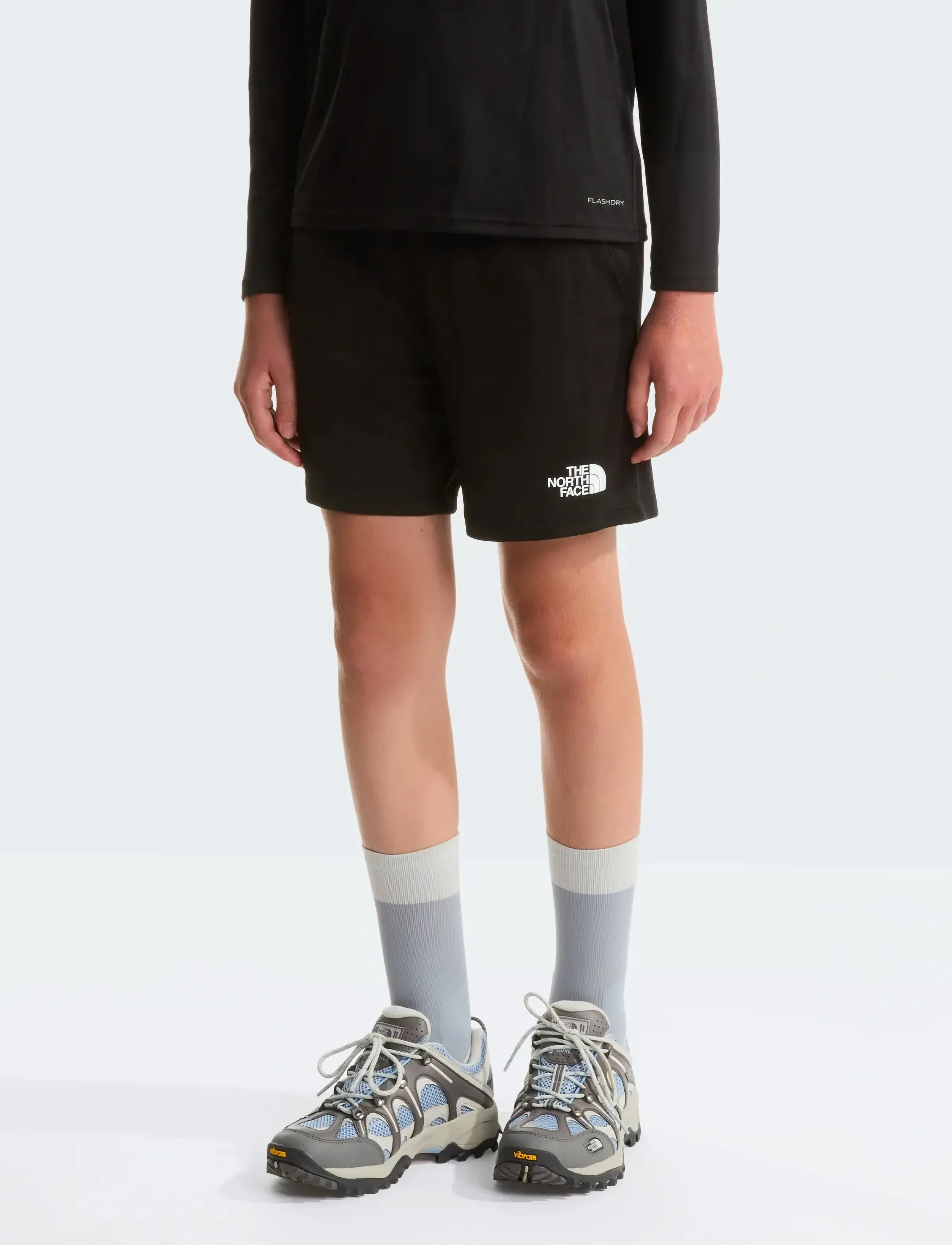 The North Face TEEN POLY KNIT SHORT - Shorts - TNF BLACK / black