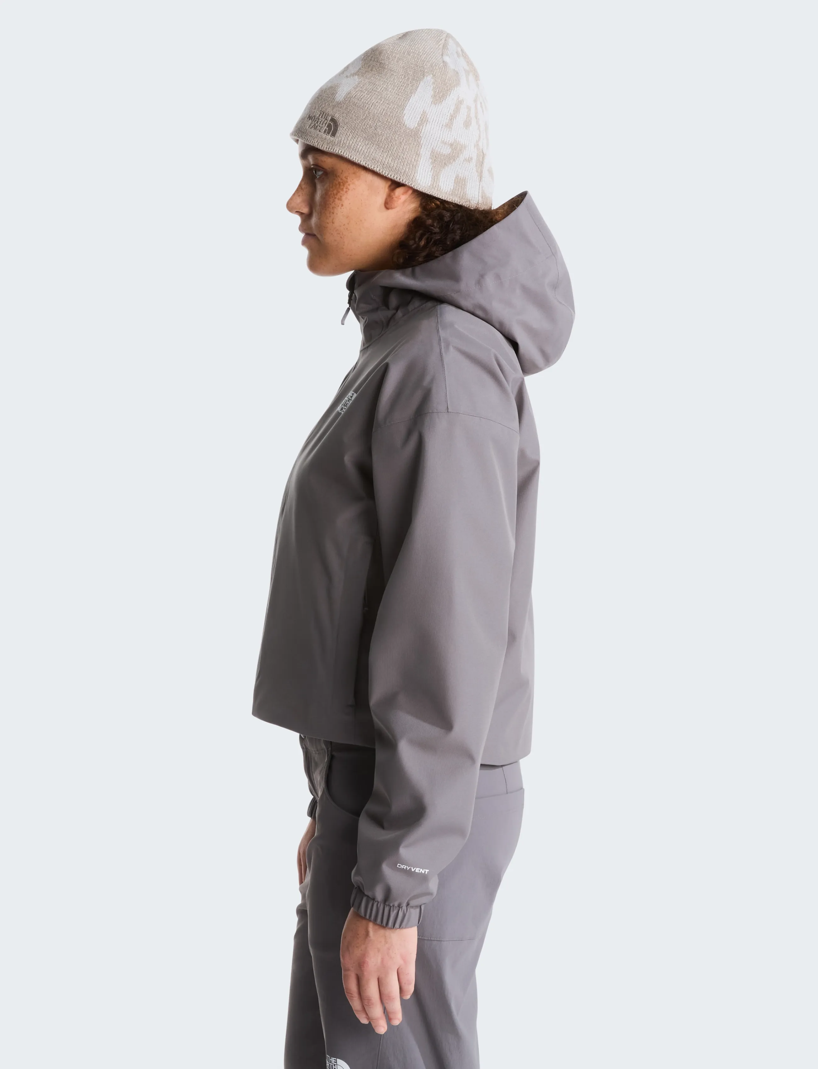 The North Face - W QUEST CROPPED JACKET - friluftsjackor - smoked pearl - 4
