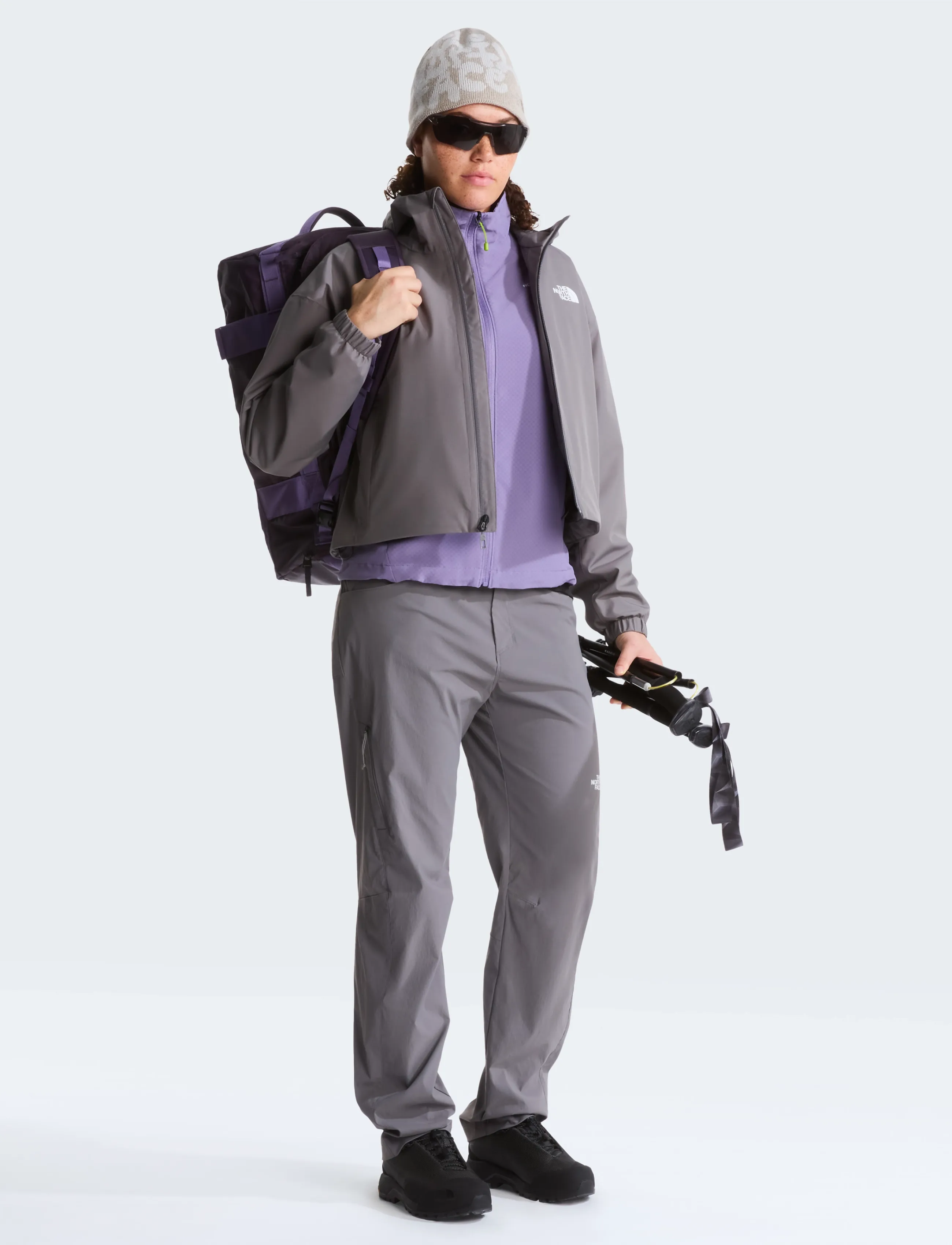 The North Face - W QUEST CROPPED JACKET - friluftsjackor - smoked pearl - 5