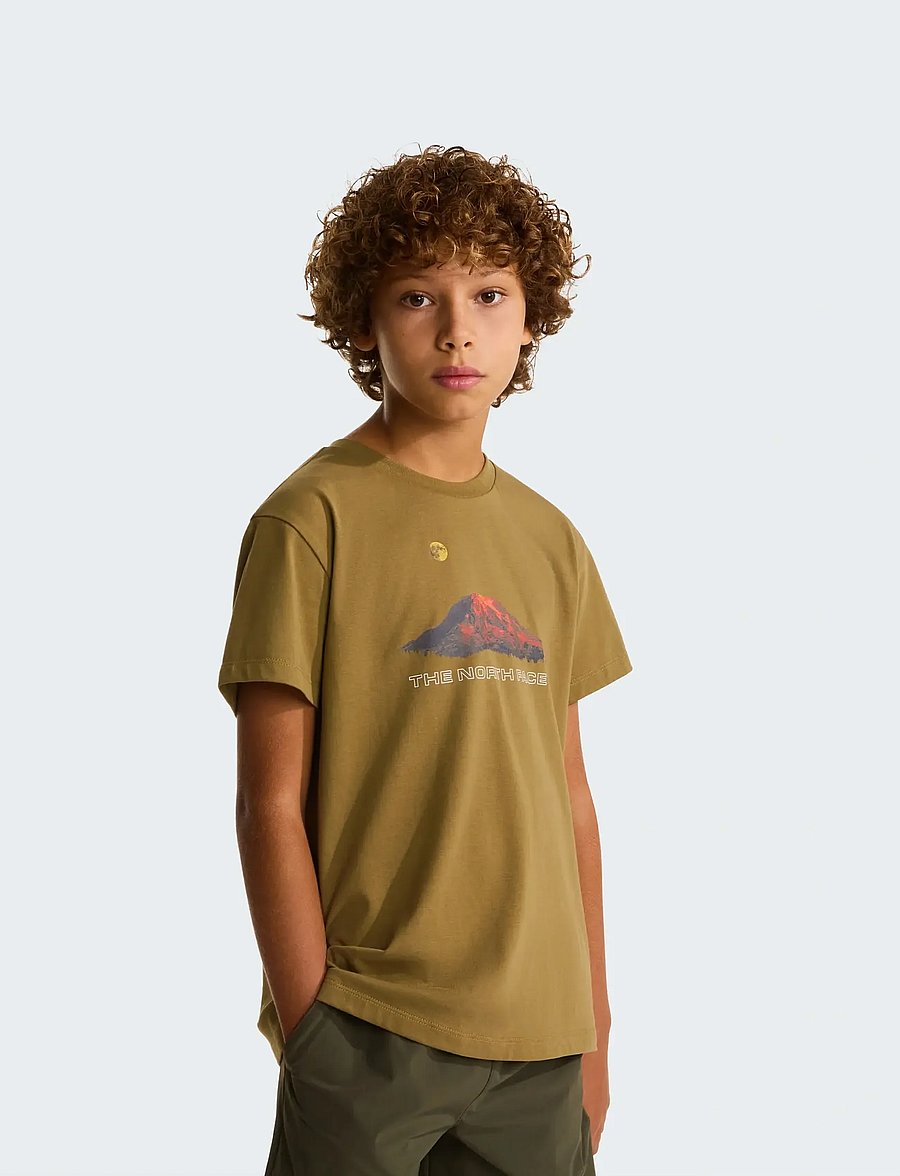 The North Face - B MOUNTAIN NIGHT RELAXED SS TEE - short-sleeved t-shirts - cedar - 0