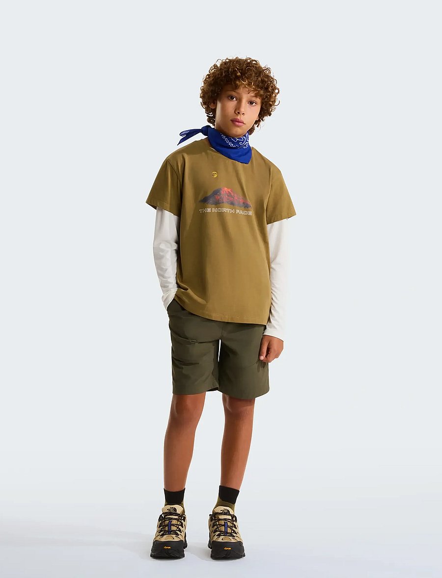 The North Face - B MOUNTAIN NIGHT RELAXED SS TEE - short-sleeved t-shirts - cedar - 3