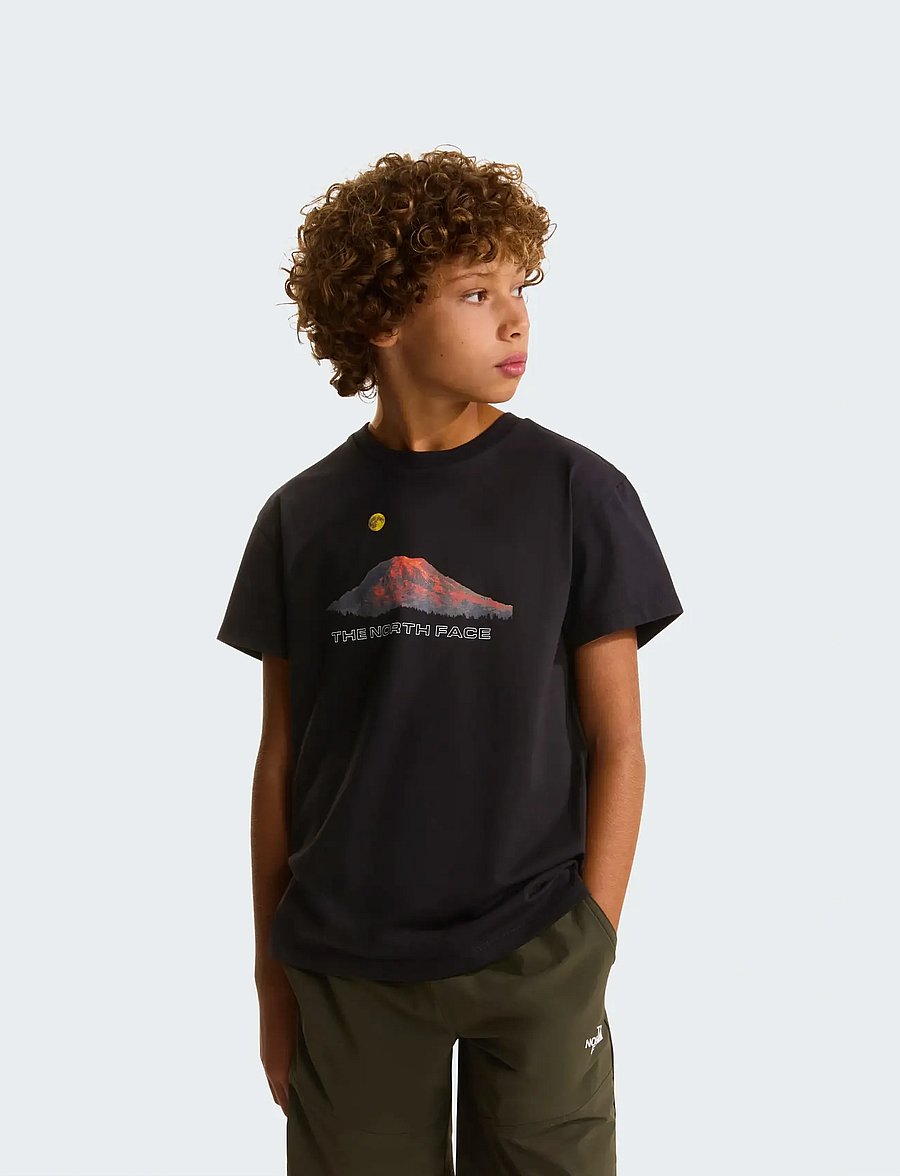 The North Face - B MOUNTAIN NIGHT RELAXED SS TEE - short-sleeved t-shirts - tnf black - 0