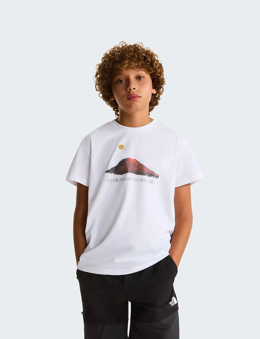 The North Face - B MOUNTAIN NIGHT RELAXED SS TEE - lühikeste varrukatega t-särgid - tnf white - 0