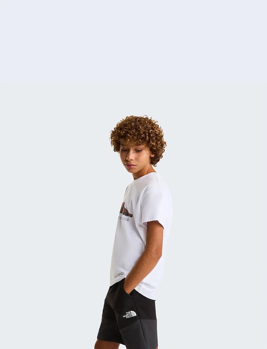 The North Face - B MOUNTAIN NIGHT RELAXED SS TEE - lühikeste varrukatega t-särgid - tnf white - 4