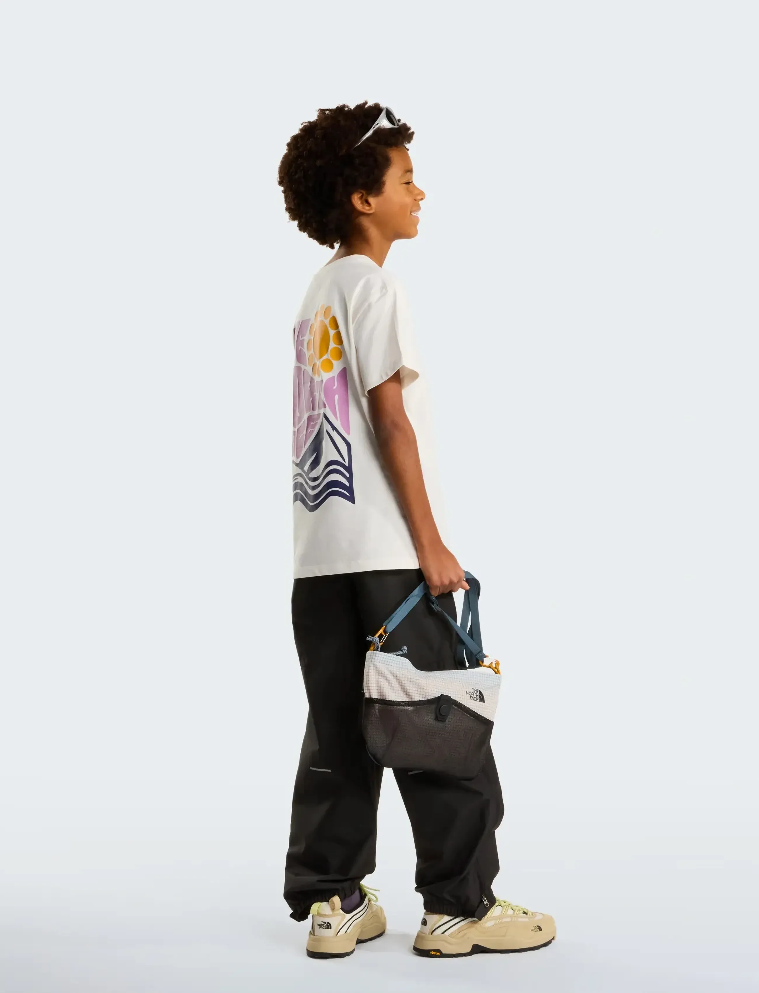 The North Face - TEEN VOYAGE RELAXED SHORT SLEEVE TEE - t-shirts à manches courtes - white dune - 4