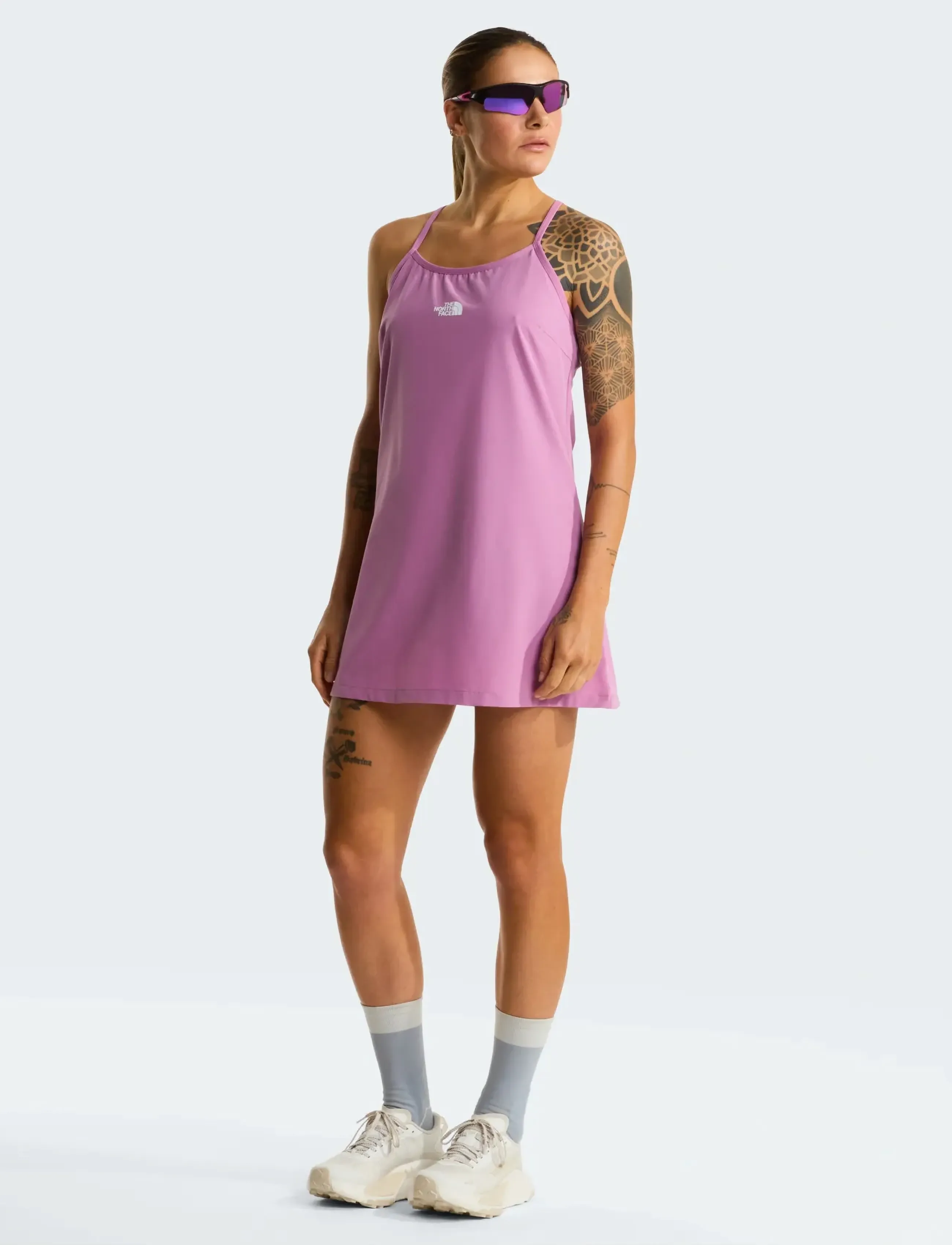 The North Face - W FLEX WOVEN 2in1 DRESS - kjoler & nederdele - hushed lavender - 3