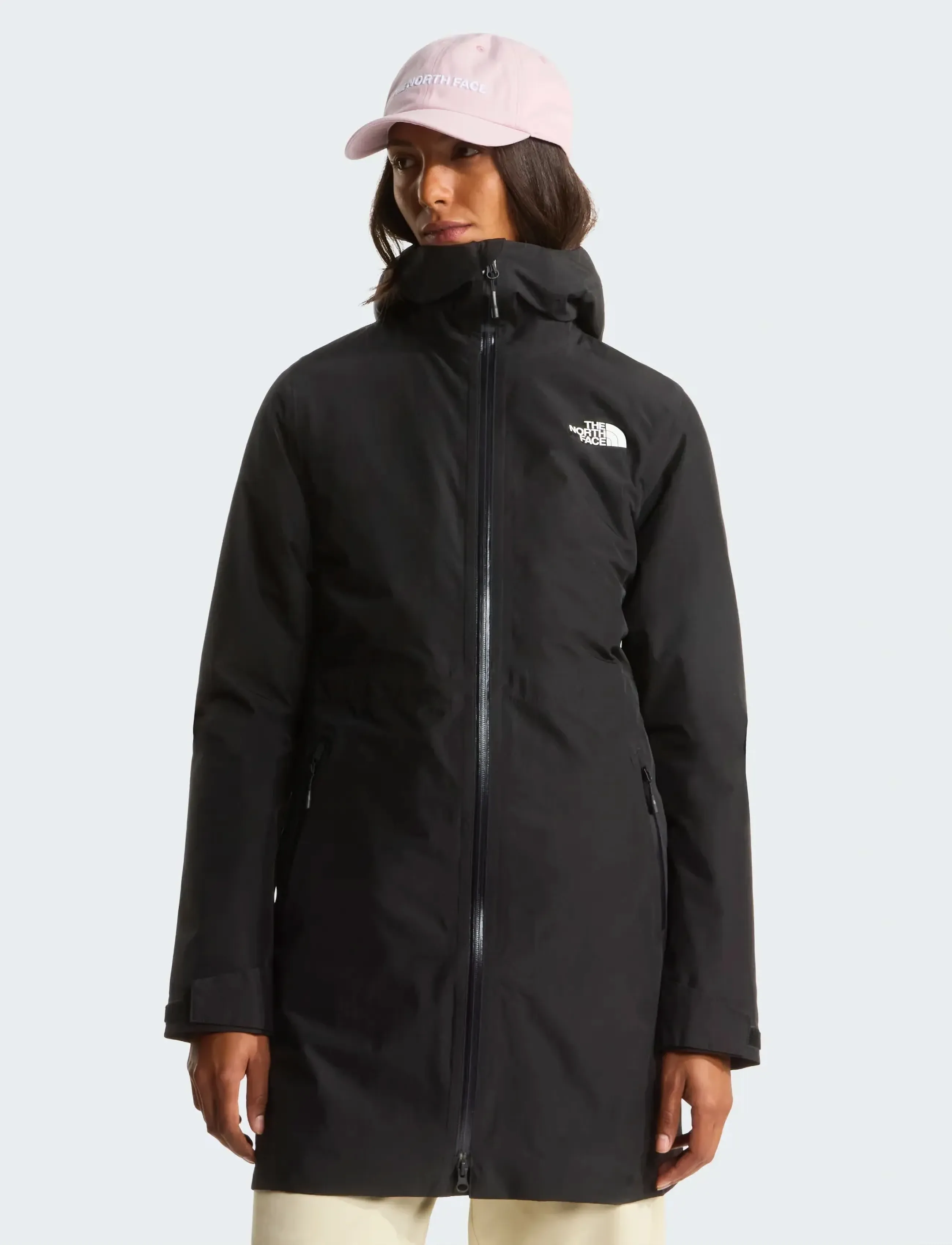 The North Face W Dryvent Hikesteller Parka, Kvinder, Parka Med Hætte, Sort, Str: S