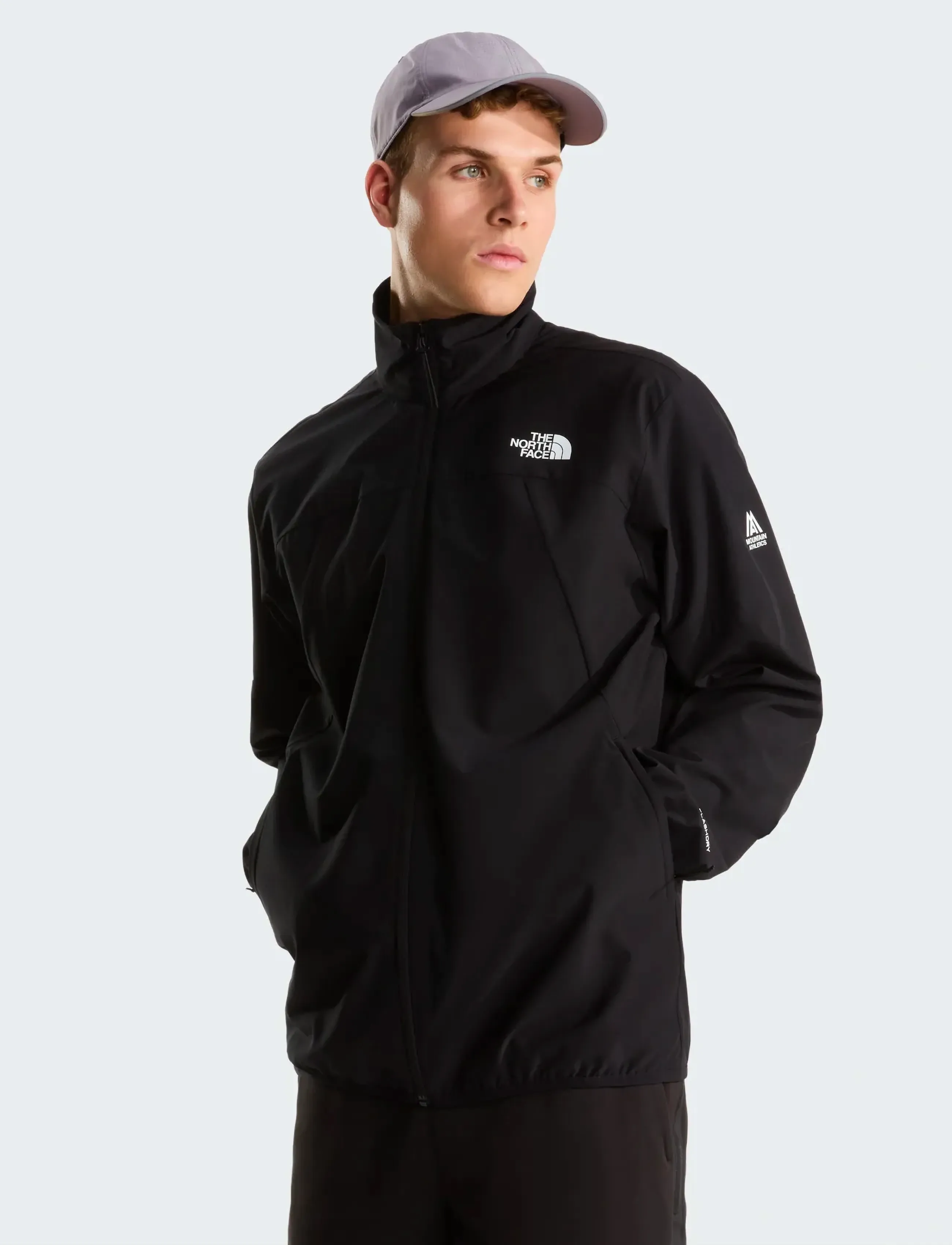 The North Face M Mountain Athletics Ushba Track Jacket, M, Black, Sport Jackets > Sport Training Jackets, Herre