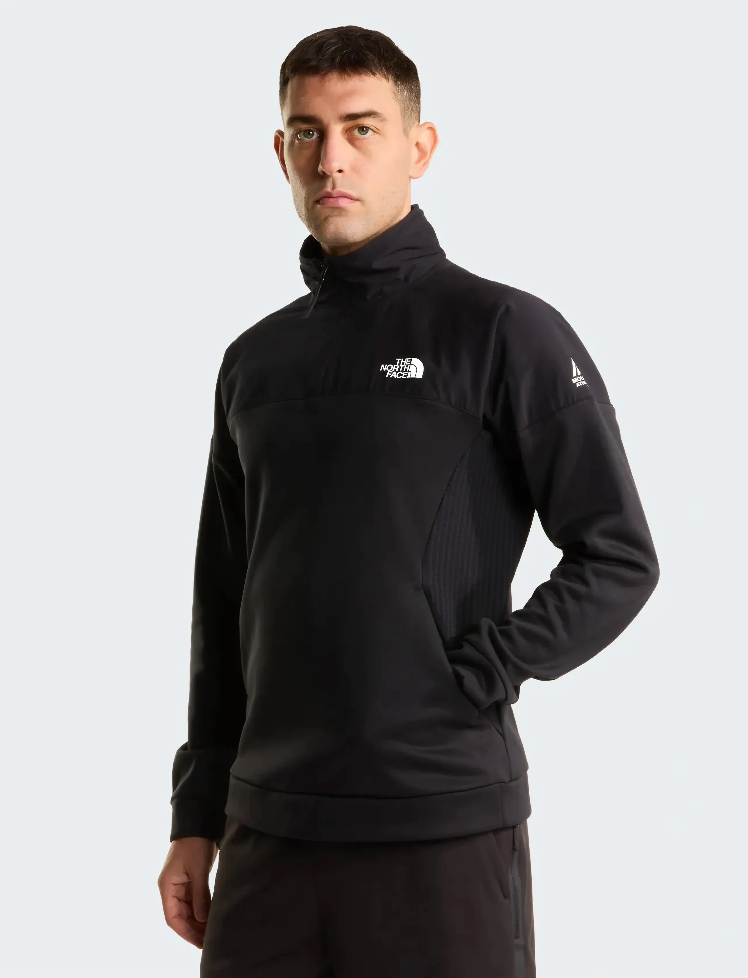 The North Face M Mountain Athletics Fleece ¼ Zip, M, Black, Sport Fleeces & Midlayers > Sport Fleeces, Herre