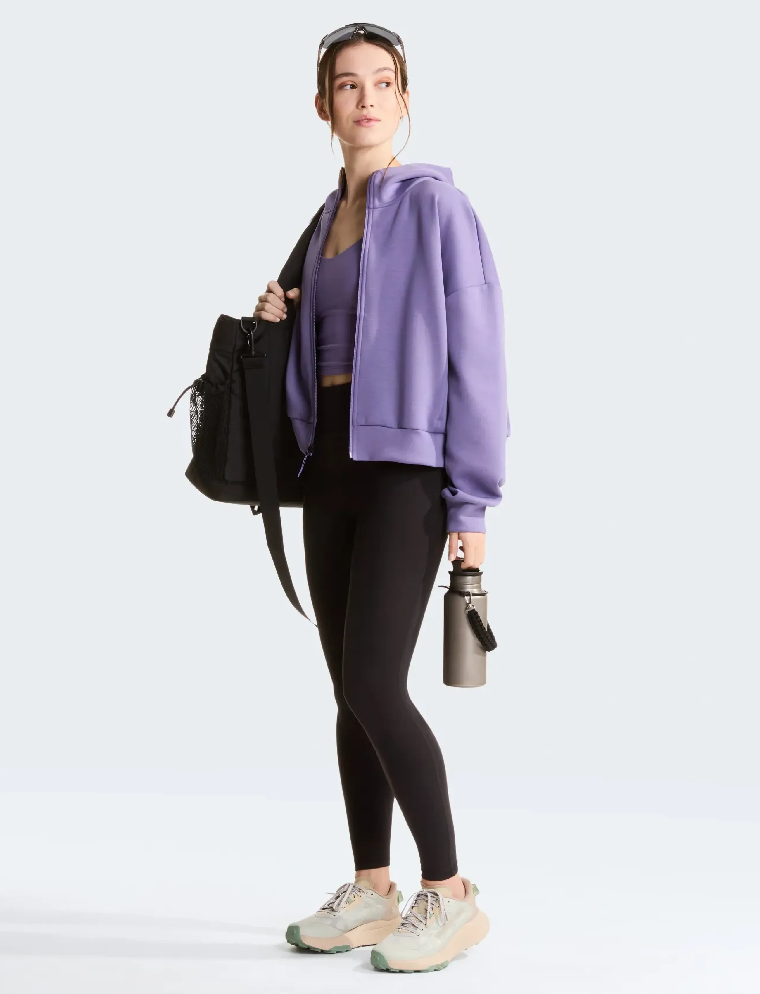 The North Face - W JAIDA FULL ZIP HOODED JACKET - trainingsjacken - grounded plum - 3
