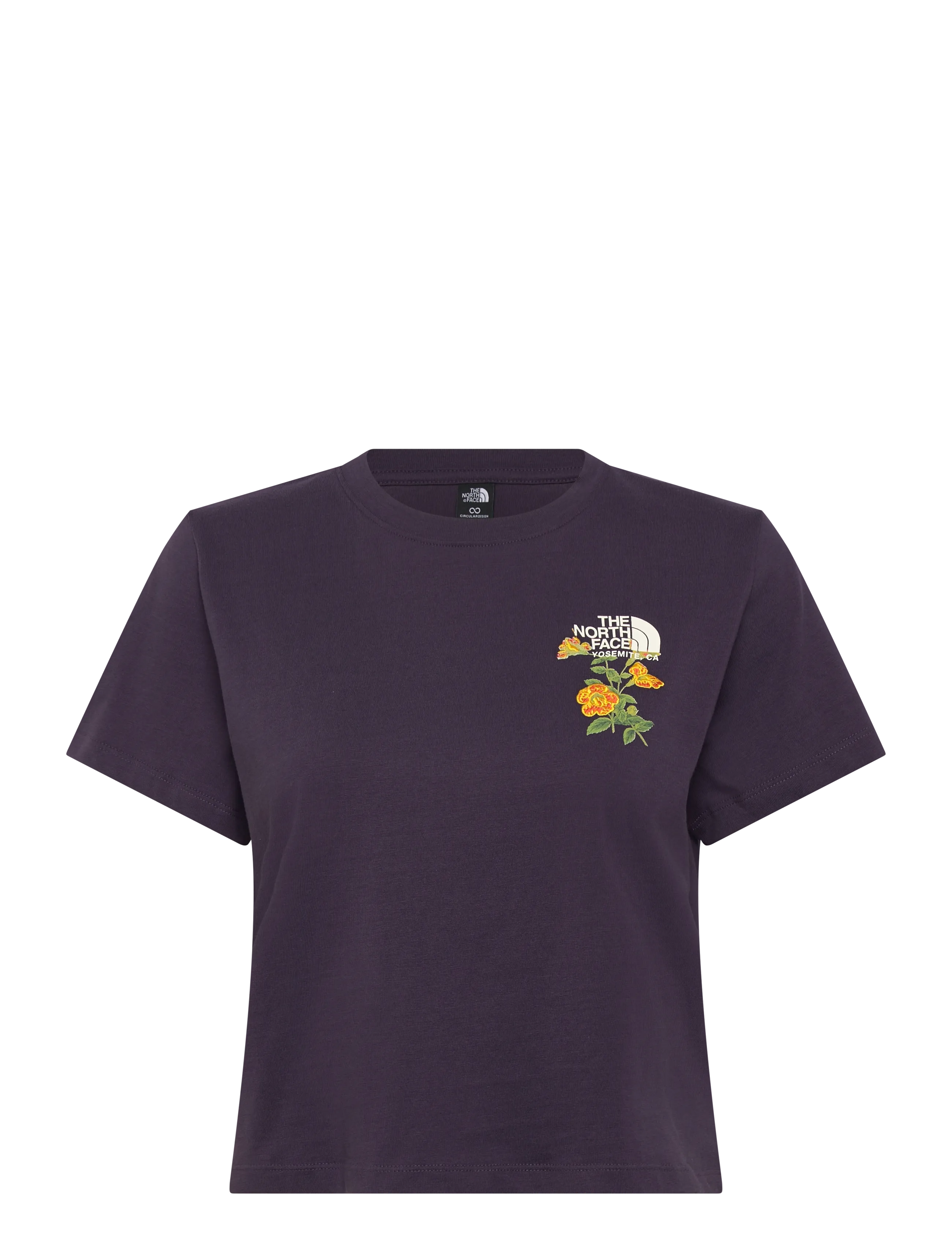 The North Face W FLORA EMBRO REGULAR SHORT SLEEVE TEE-G - Tops - ENDLESS DUSK / purple