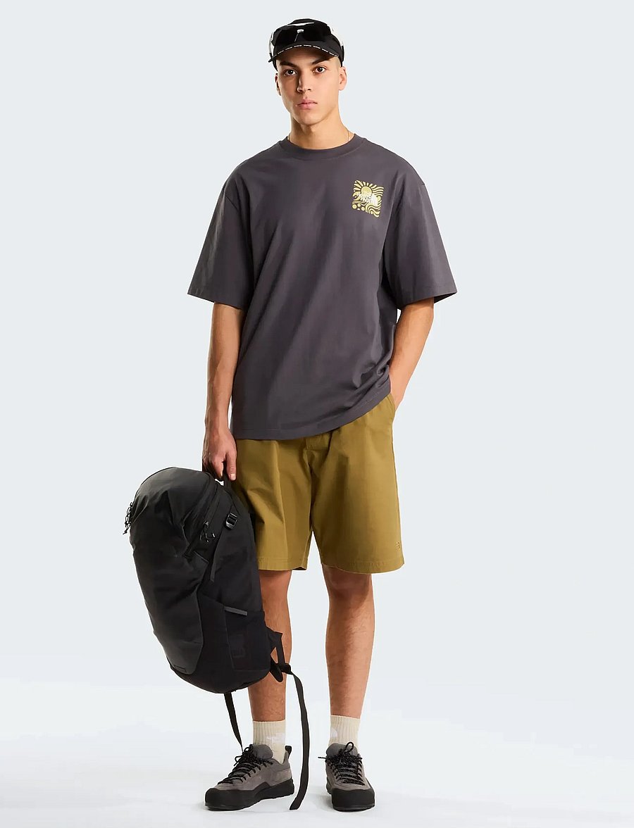 The North Face - M SUN OVERSIZE SHORT SLEEVE TEE-GRAPHIC - oberteile & t-shirts - anthracite grey - 4