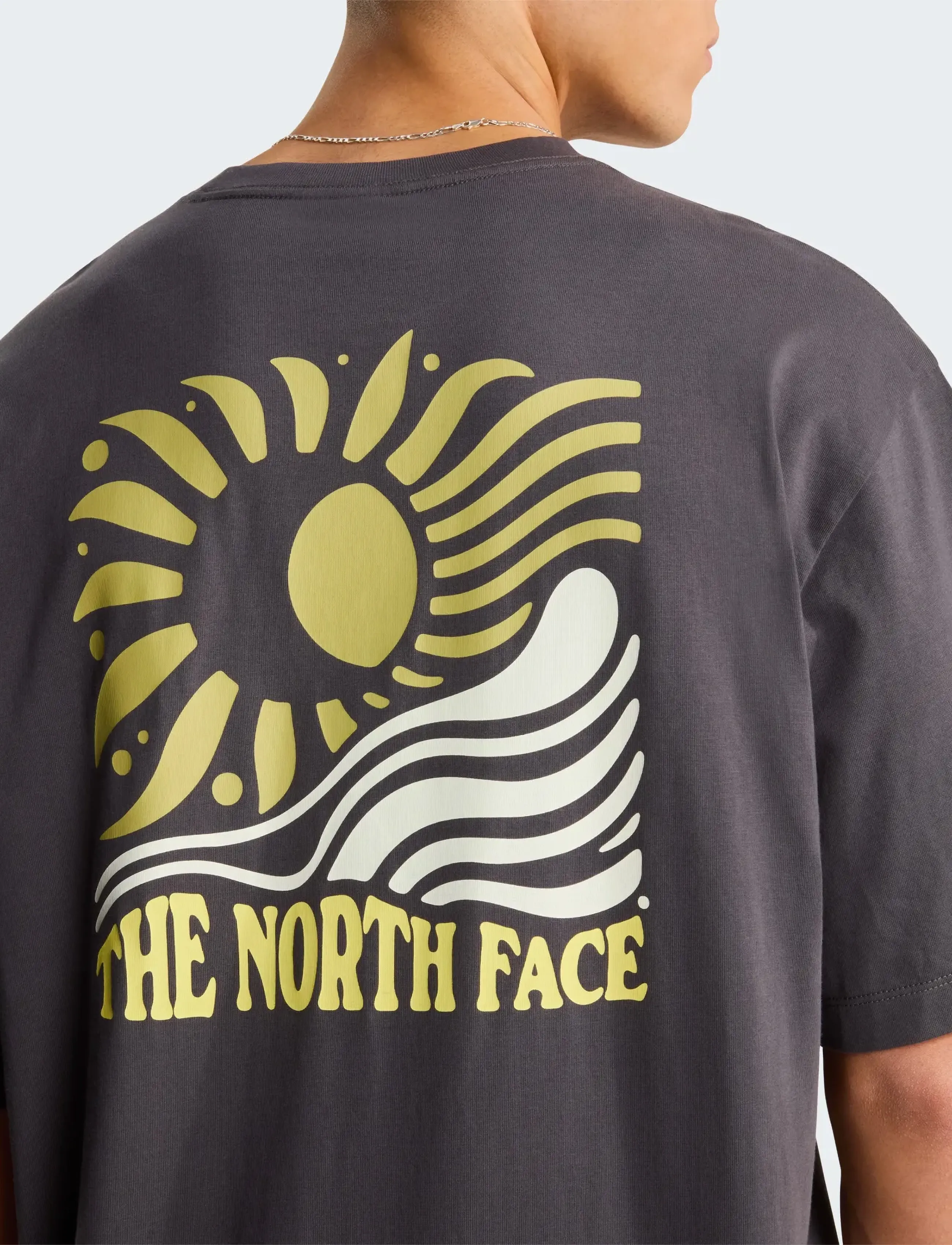 The North Face M SUN OVERSIZE SHORT SLEEVE TEE-GRAPHIC - Riided - ANTHRACITE GREY / grey