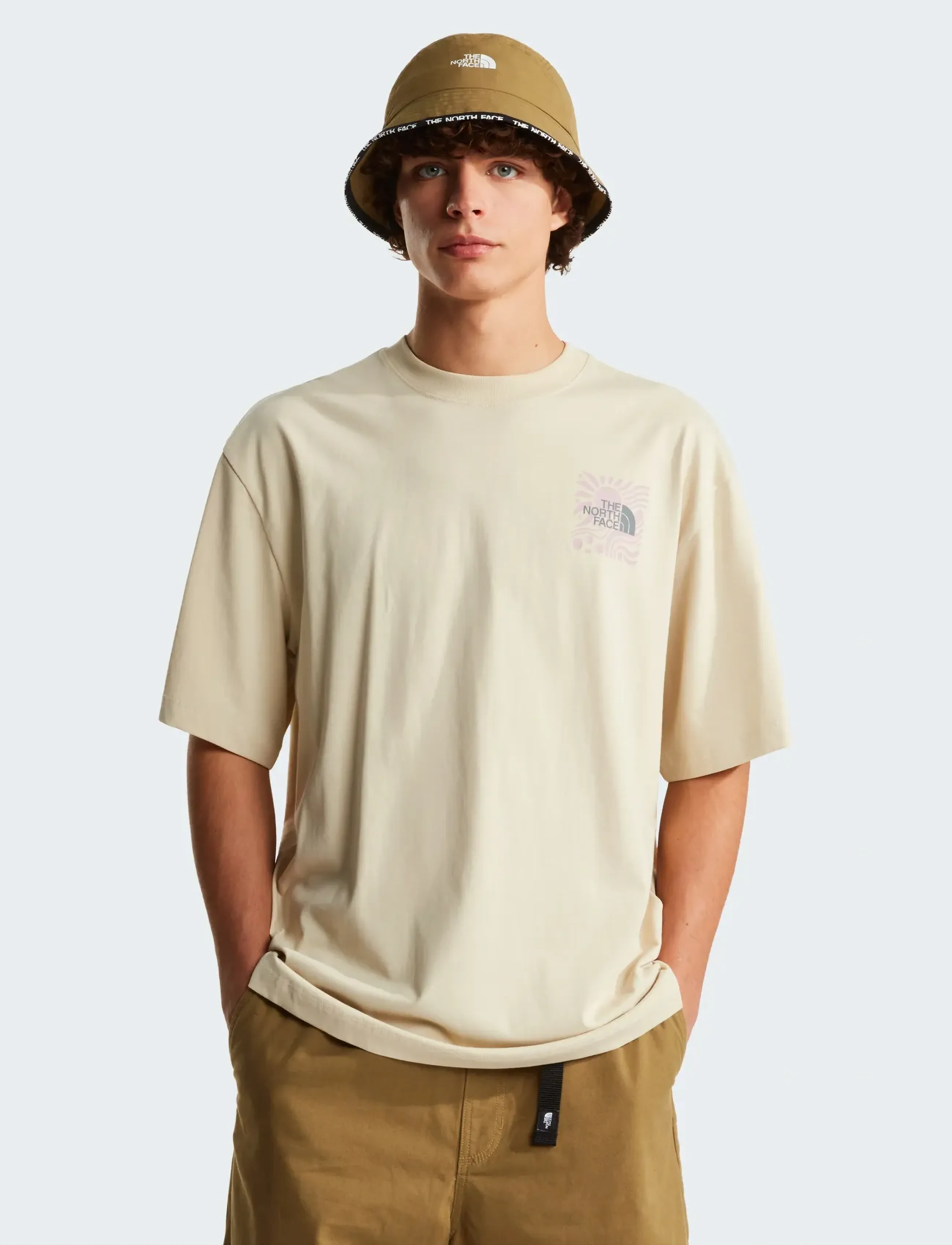 The North Face - M SUN OVERSIZE SHORT SLEEVE TEE-GRAPHIC - oberteile & t-shirts - desert stone - 3